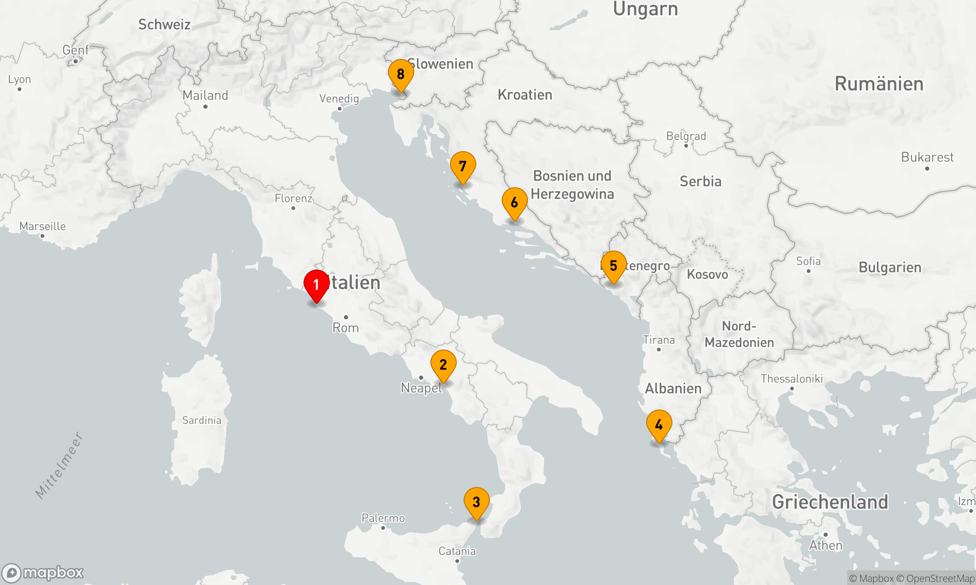 Route 7 Nächte - MEDITERRANEAN WAYFARER