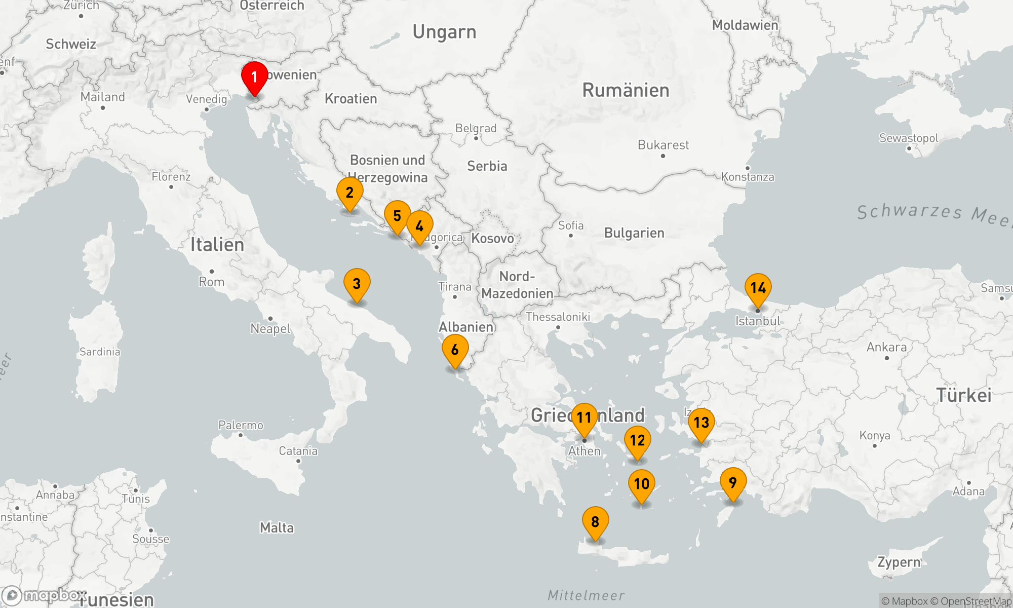 Route 14 Nächte - ADRIATIC & AEGEAN GEMS