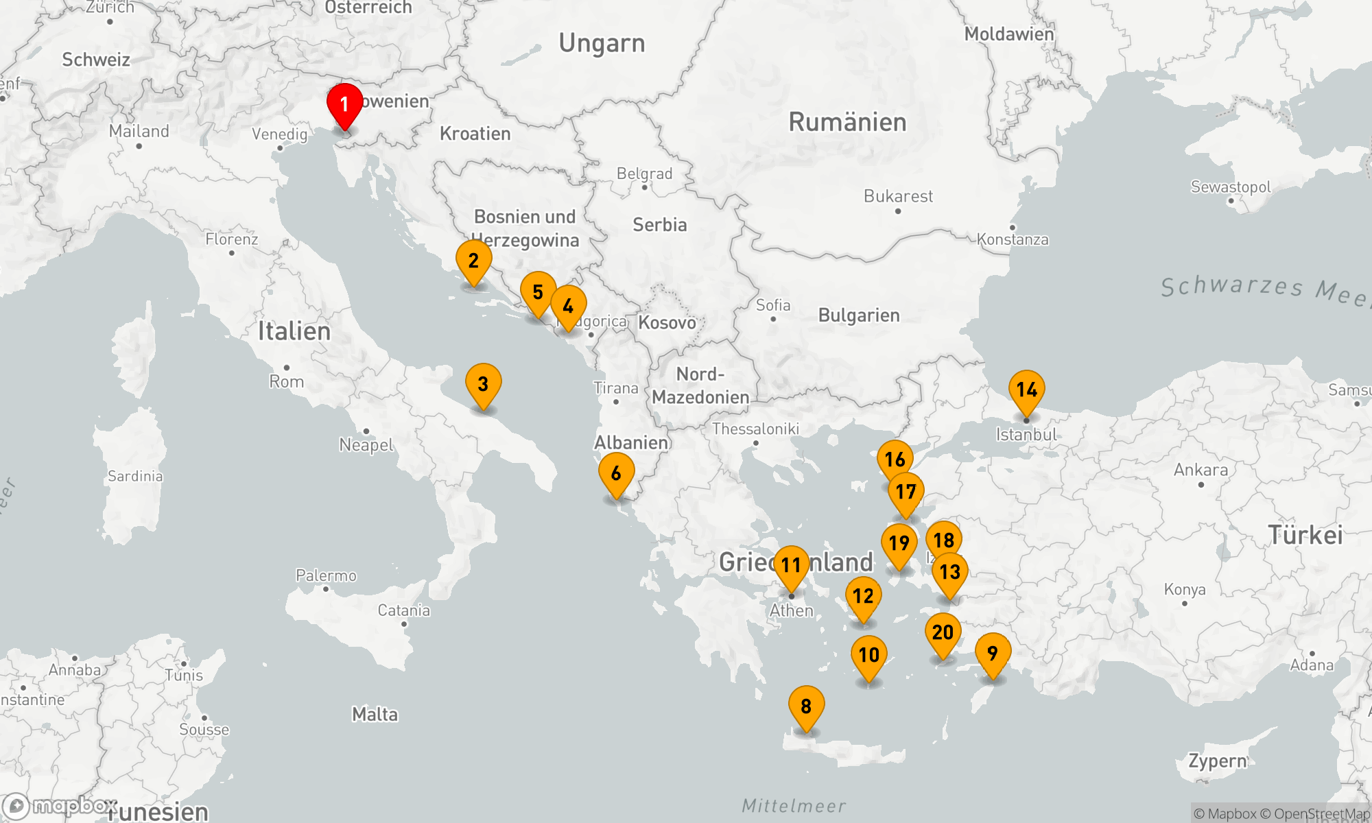 Route 21 Nächte - GRAND ADRIATIC & AEGEAN