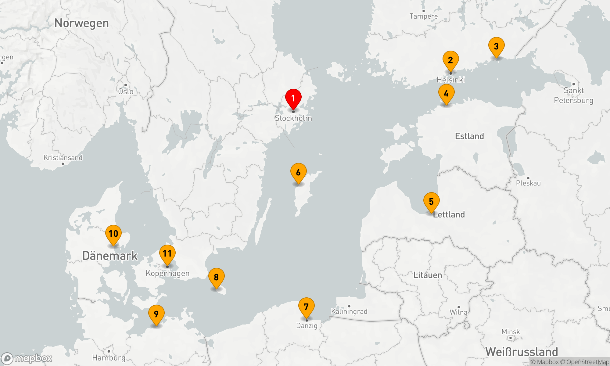 Route 10 Nächte - REGAL BALTIC SHORES