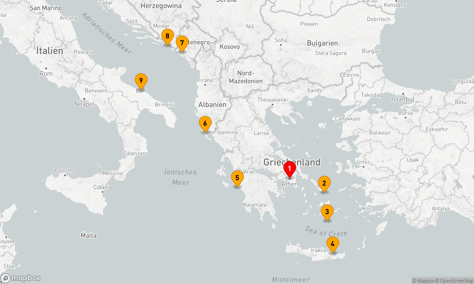 Route 10 Nächte - GREEK & ADRIATIC HAVENS