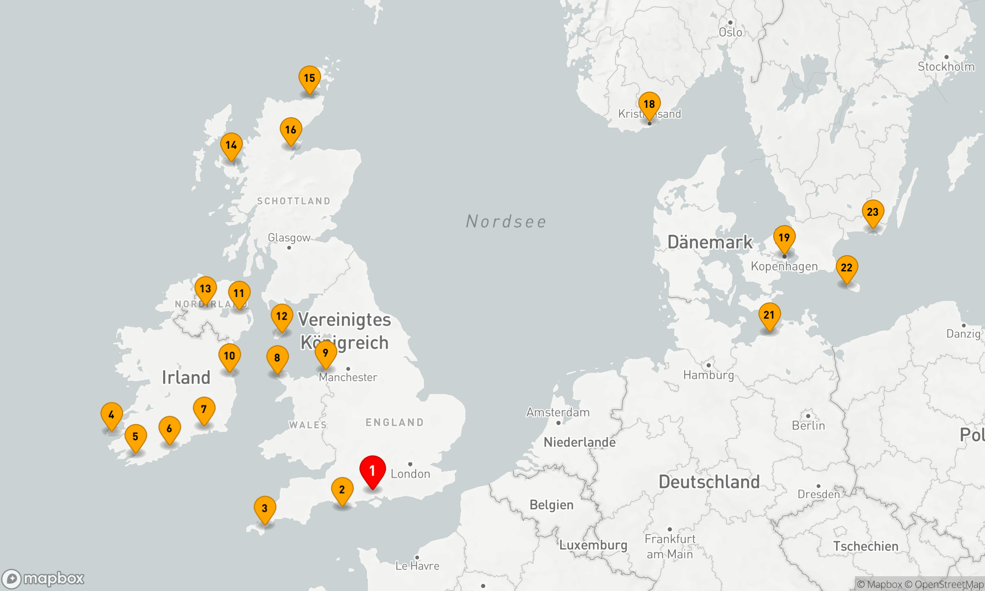 Route 25 Nächte - BRITISH ISLES ECLIPSE