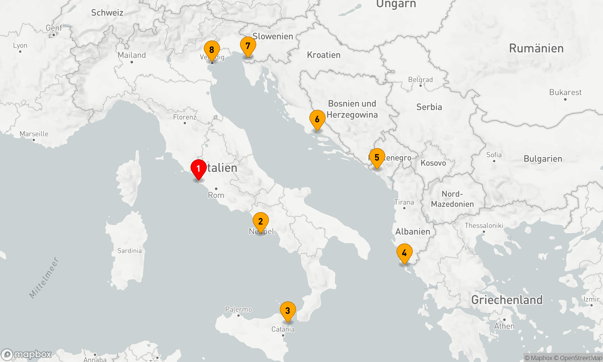 Route 7 Nächte - MEDITERRANEAN VISTAS