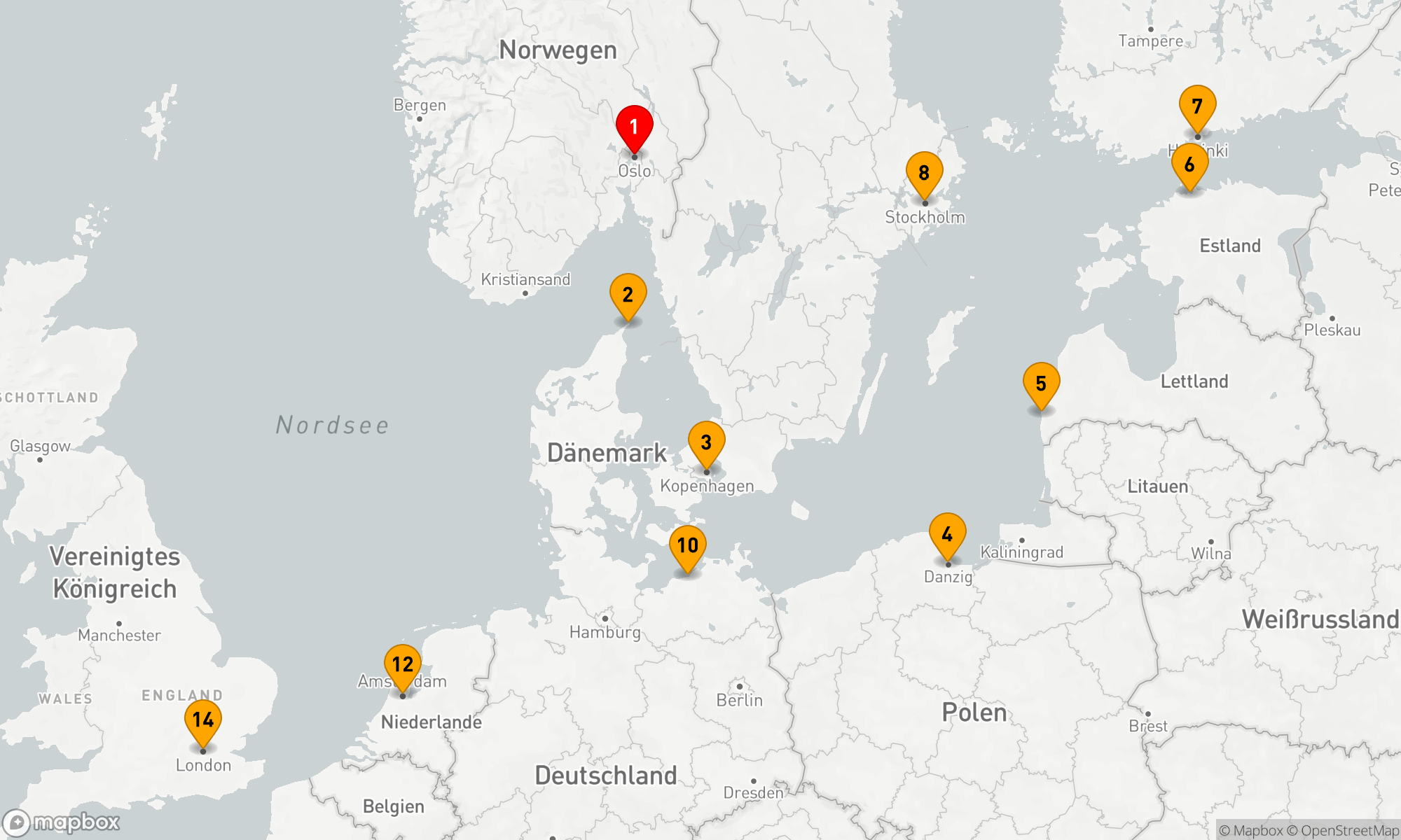 Route 13 Nächte - NORTHERN EUROPE EXPLORER