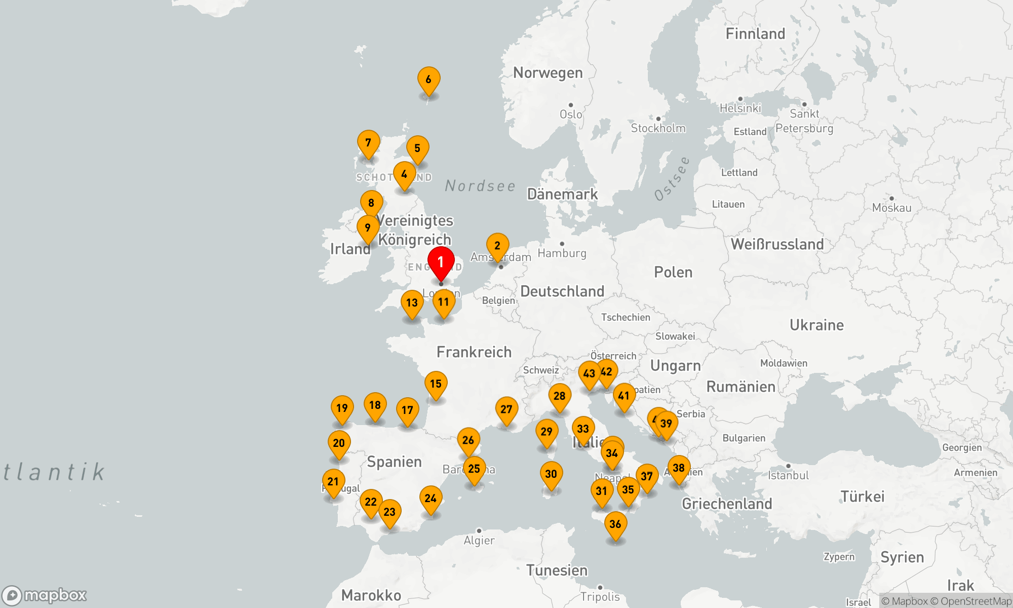 Route 42 Nächte - GRAND EUROPE HOLIDAY