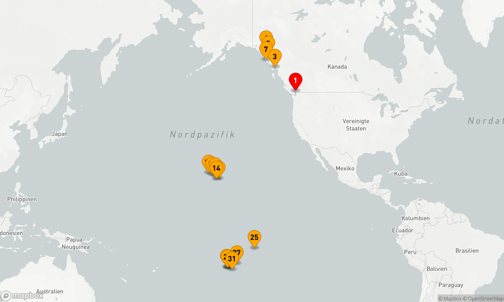 Route 30 Nächte - ALASKA & SOUTH PACIFIC GEMS