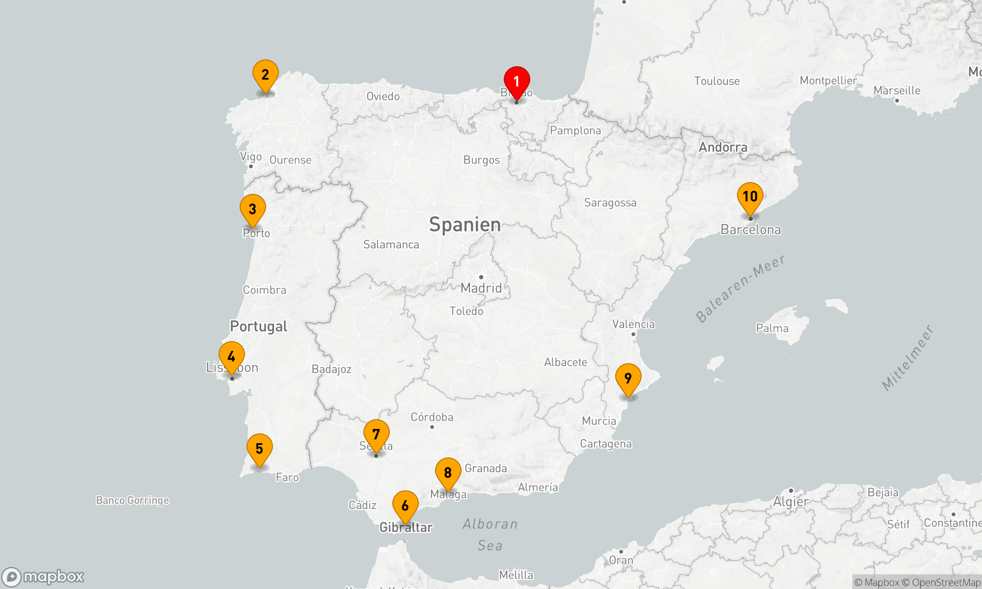 Route 9 Nächte - AROUND IBERIA