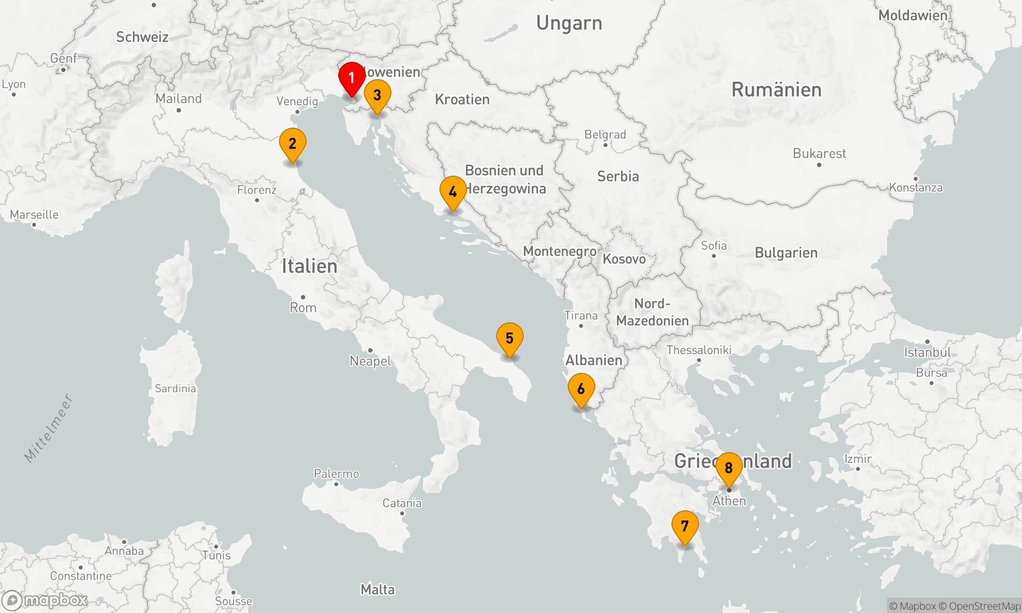 Route 7 Nächte - MEDITERRANEAN MELANGE