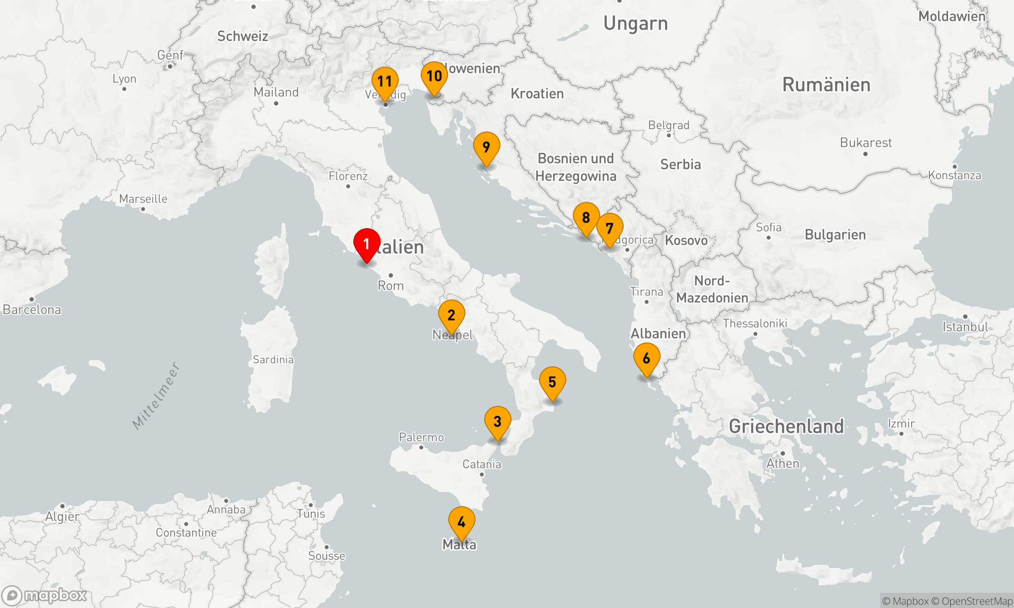 Route 10 Nächte - ITALIAN SOJOURN