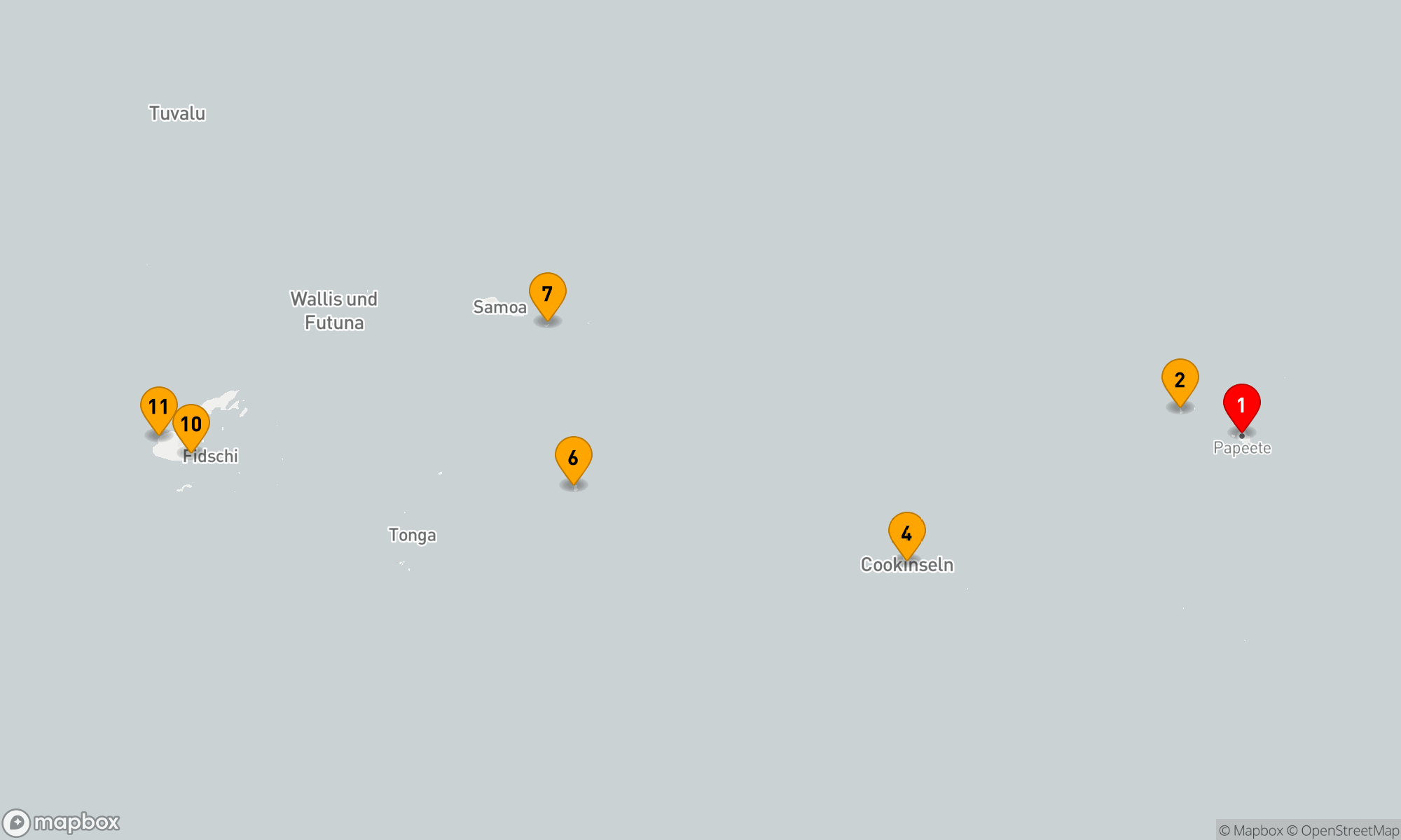 Route 10 Nächte - SOUTH PACIFIC SPLENDOR