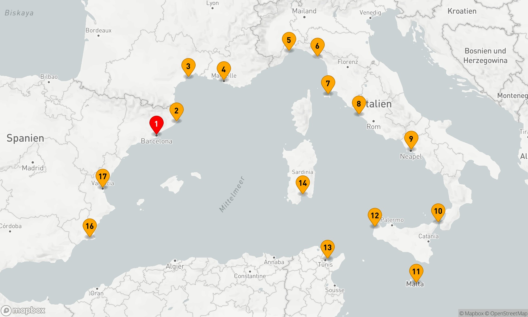 Route 17 Nächte - GRAND MEDITERRANEAN JEWELS