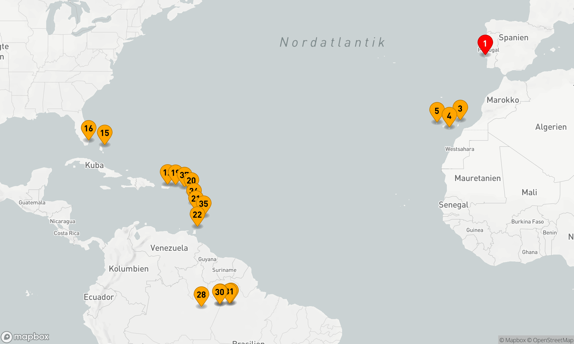 Route 40 Nächte - AMAZON & TROPICAL ISLES