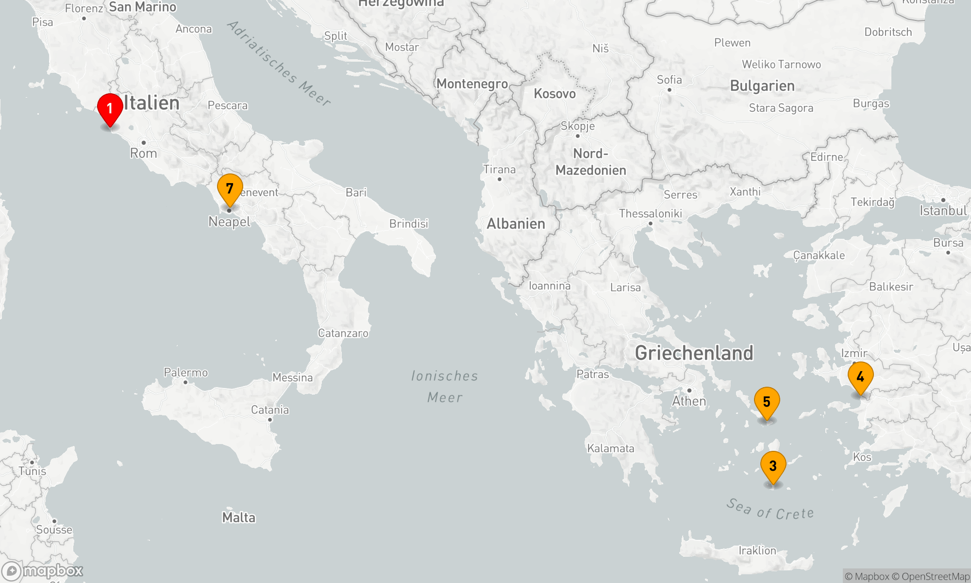 Route 7 Nächte - KREUZFAHRT ZU DEN GRIECHISCHEN INSELN