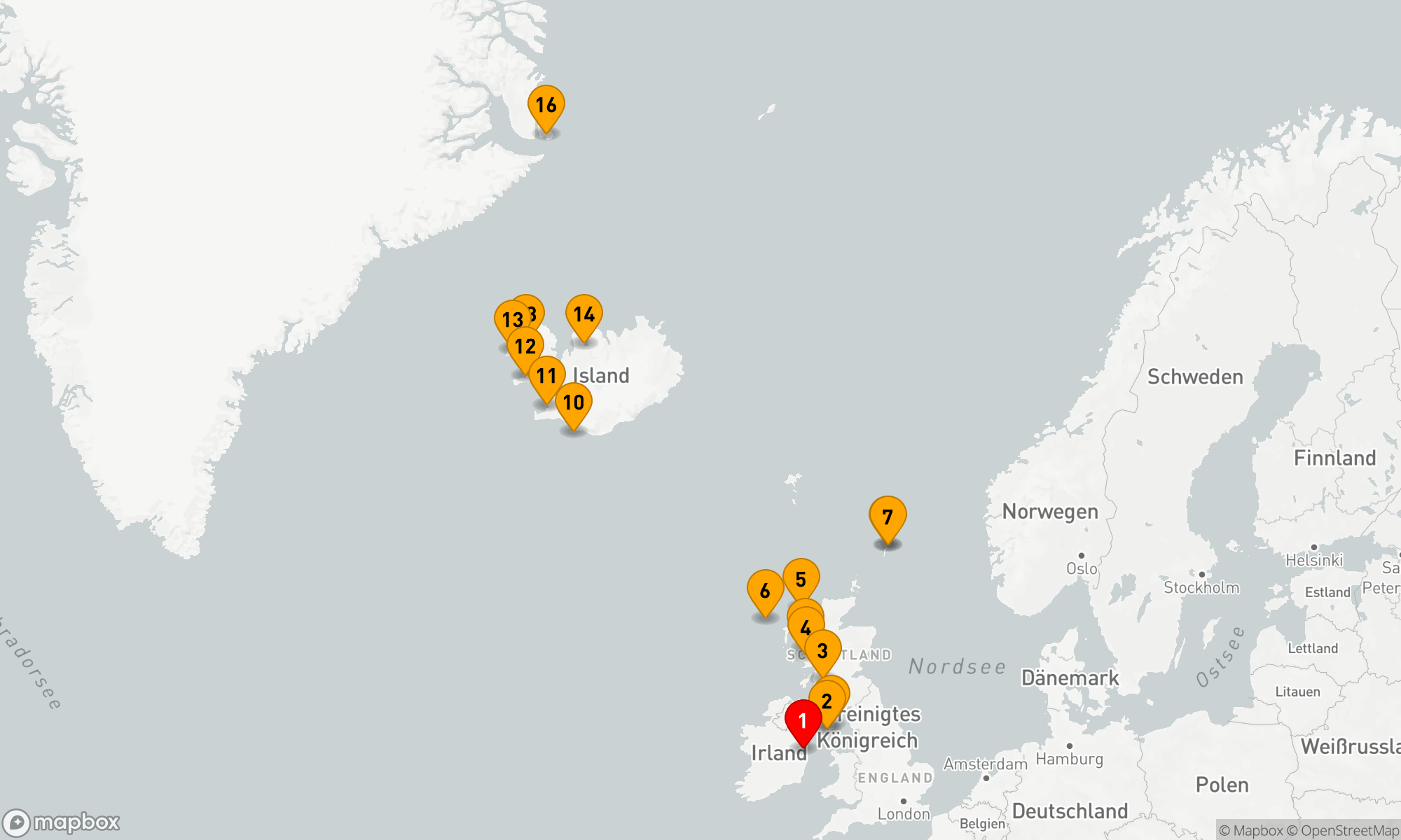 Route 20 Nächte - SCHOTTISCHE INSELN,  ISLAND & SCORESBYSUND