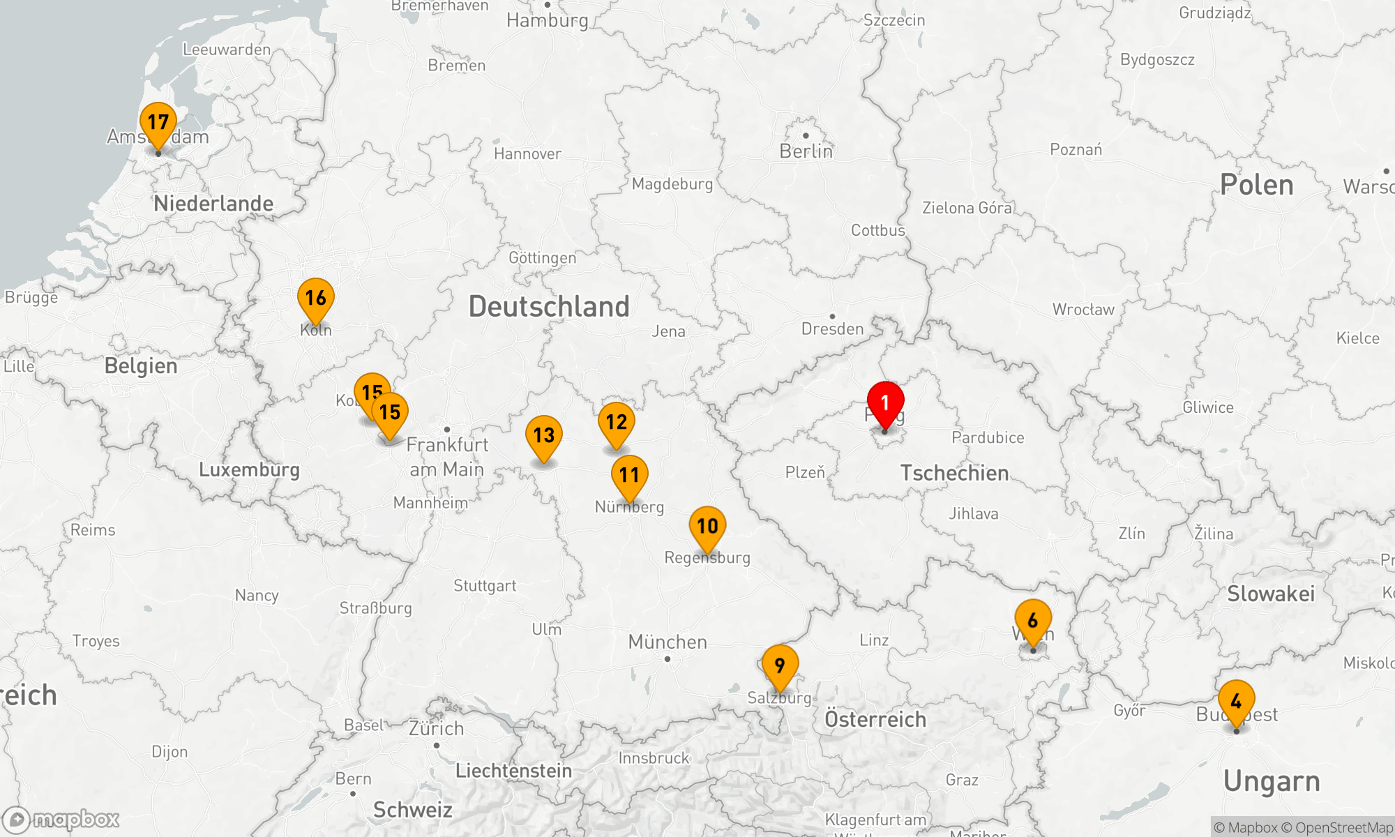 Route 17 Nächte - Weihnachten & Neujahr mit Prag