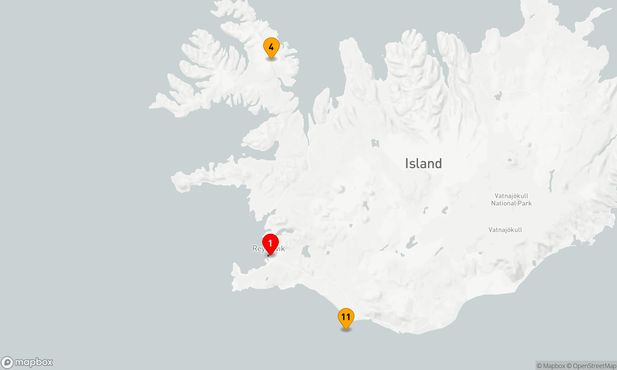 Route 11 Nächte - Island-Umrundung: Hubschrauber,  Gletscher und Vulkane