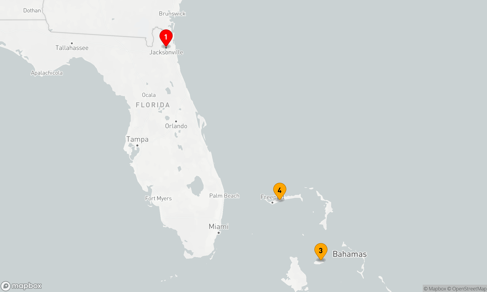 Route 5 Nächte - BAHAMAS
