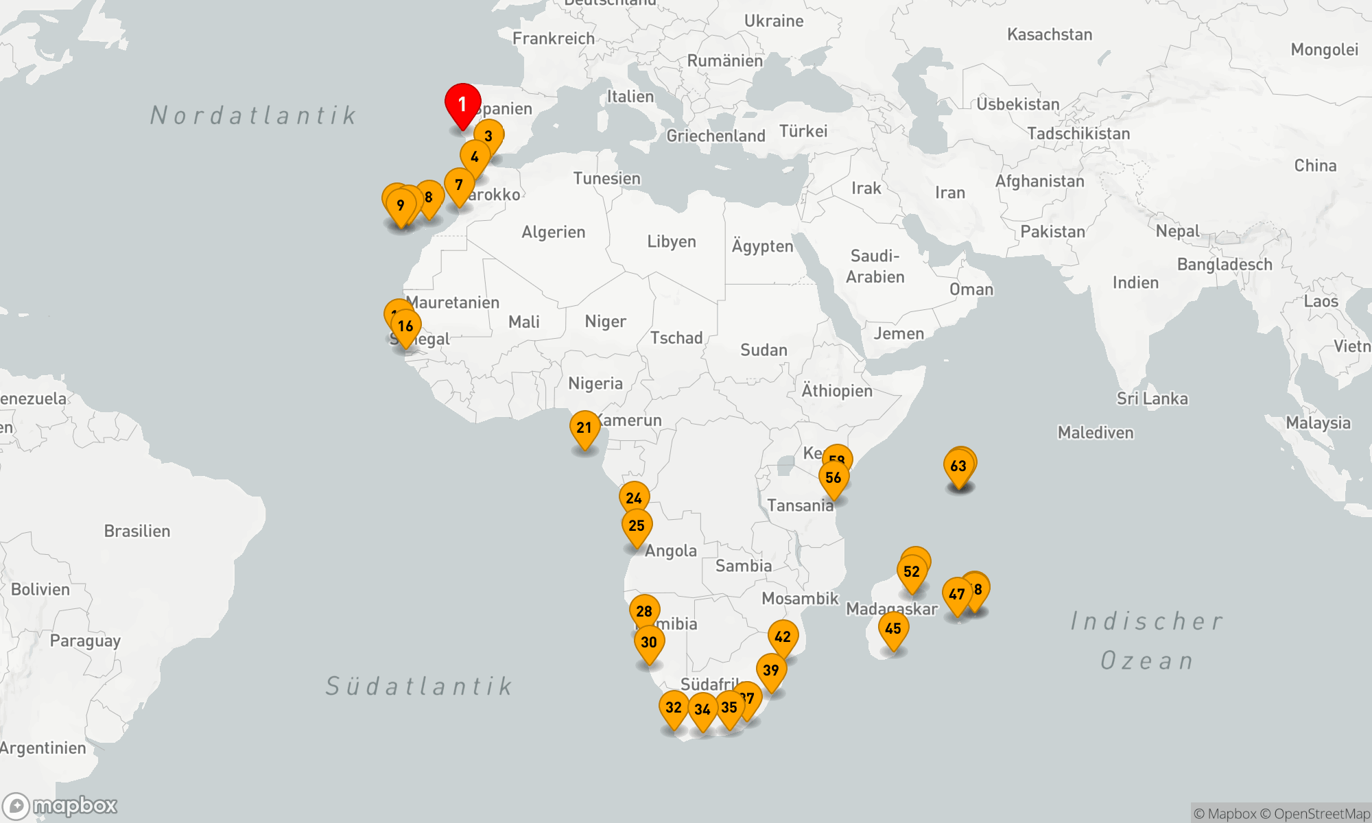 Route 63 Nächte - Exotische Sehnsuchtziele (EUX262528)