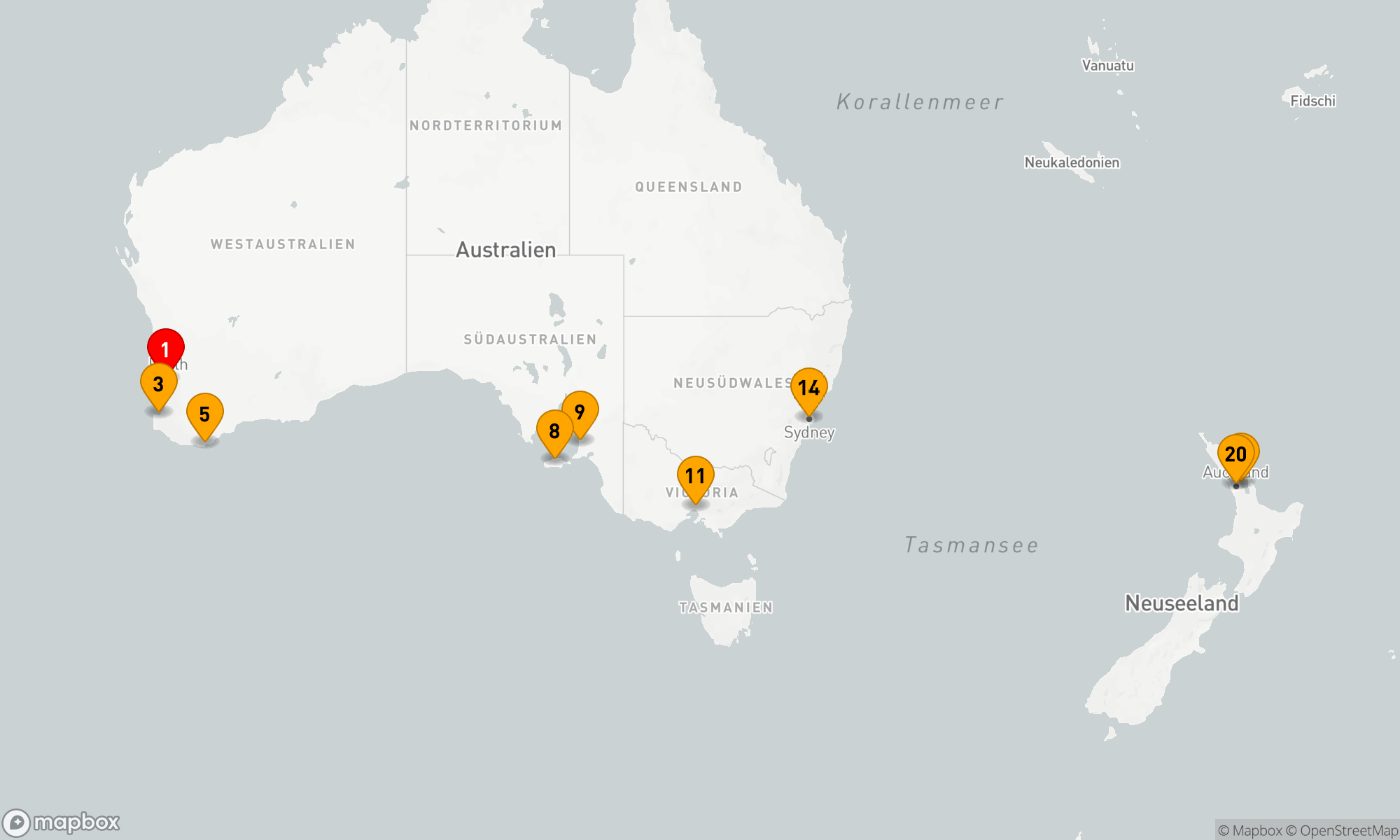 Route 19 Nächte - Kurs auf Kängurus,  Koalas und Kiwis (EUX2703)
