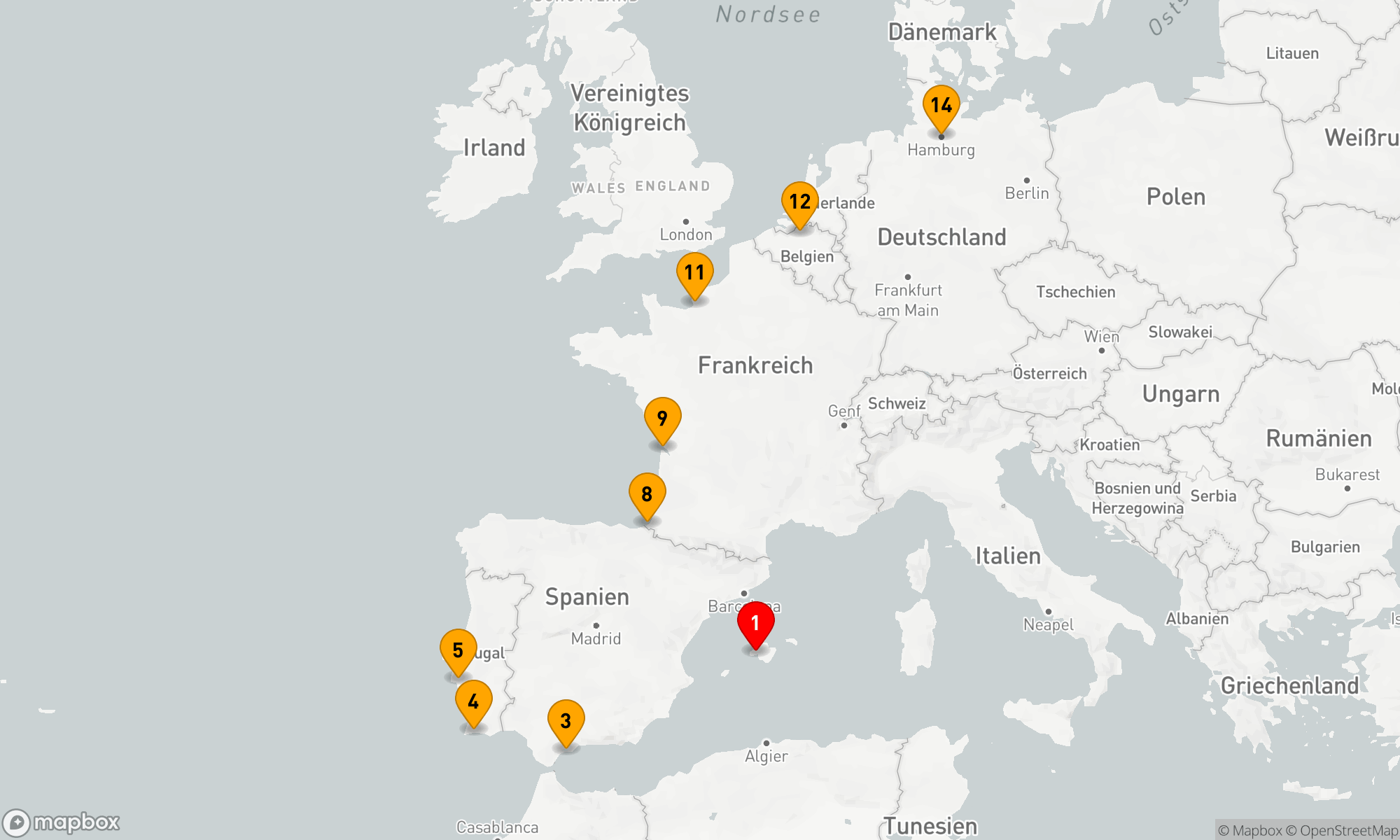 Route 13 Nächte - Europas vielfältige Westküste (EUX2715)