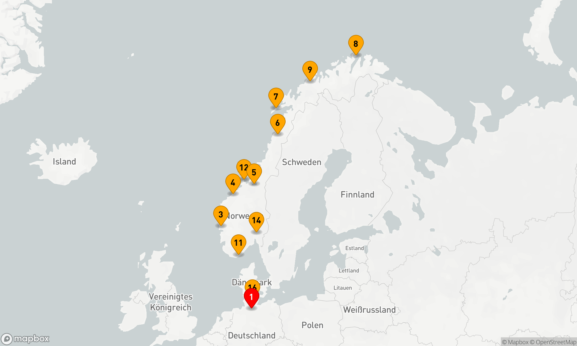 Route 15 Nächte - Norwegens Naturwunder (EUX2716)