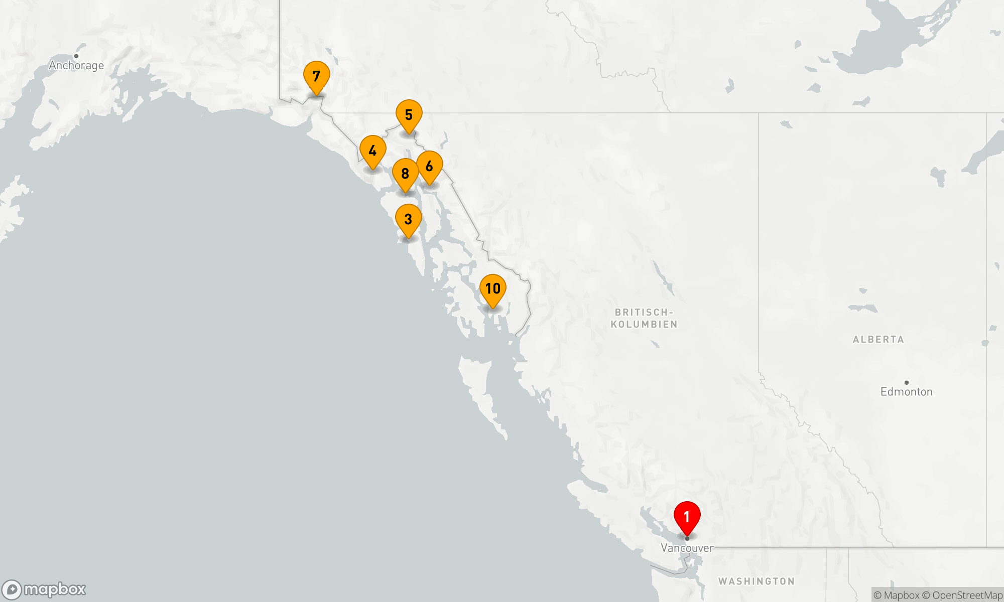 Route 11 Nächte - Inside Passage (mit Glacier Bay National Park)
