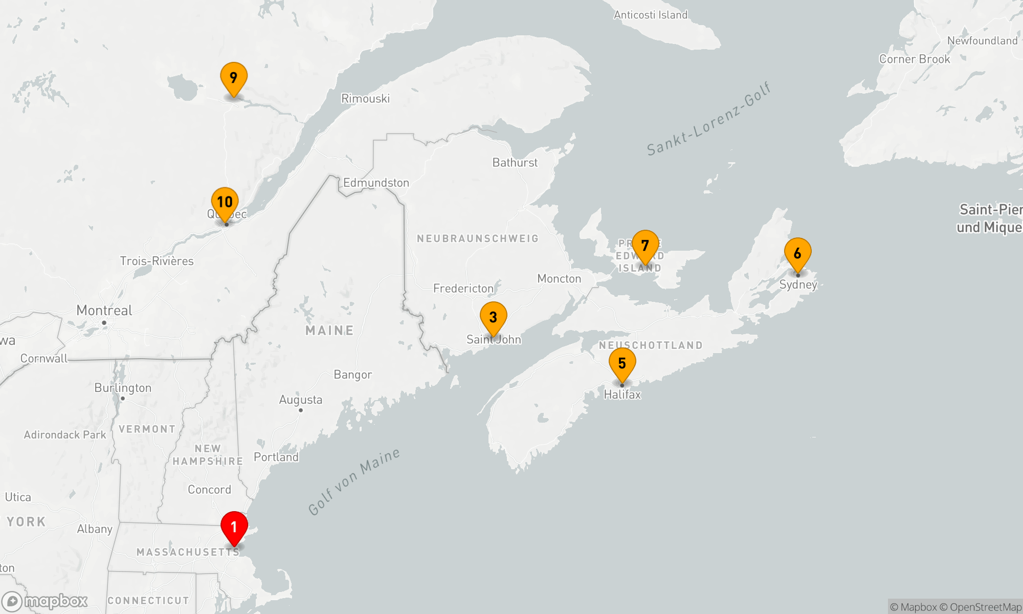 Route 10 Nächte - Klassisches Kanada und Neuengland