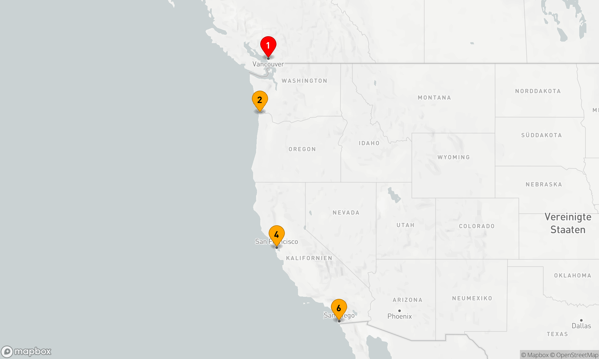 Route 5 Nächte - KREUZFAHRT AN DER PAZIFIKKÜSTE