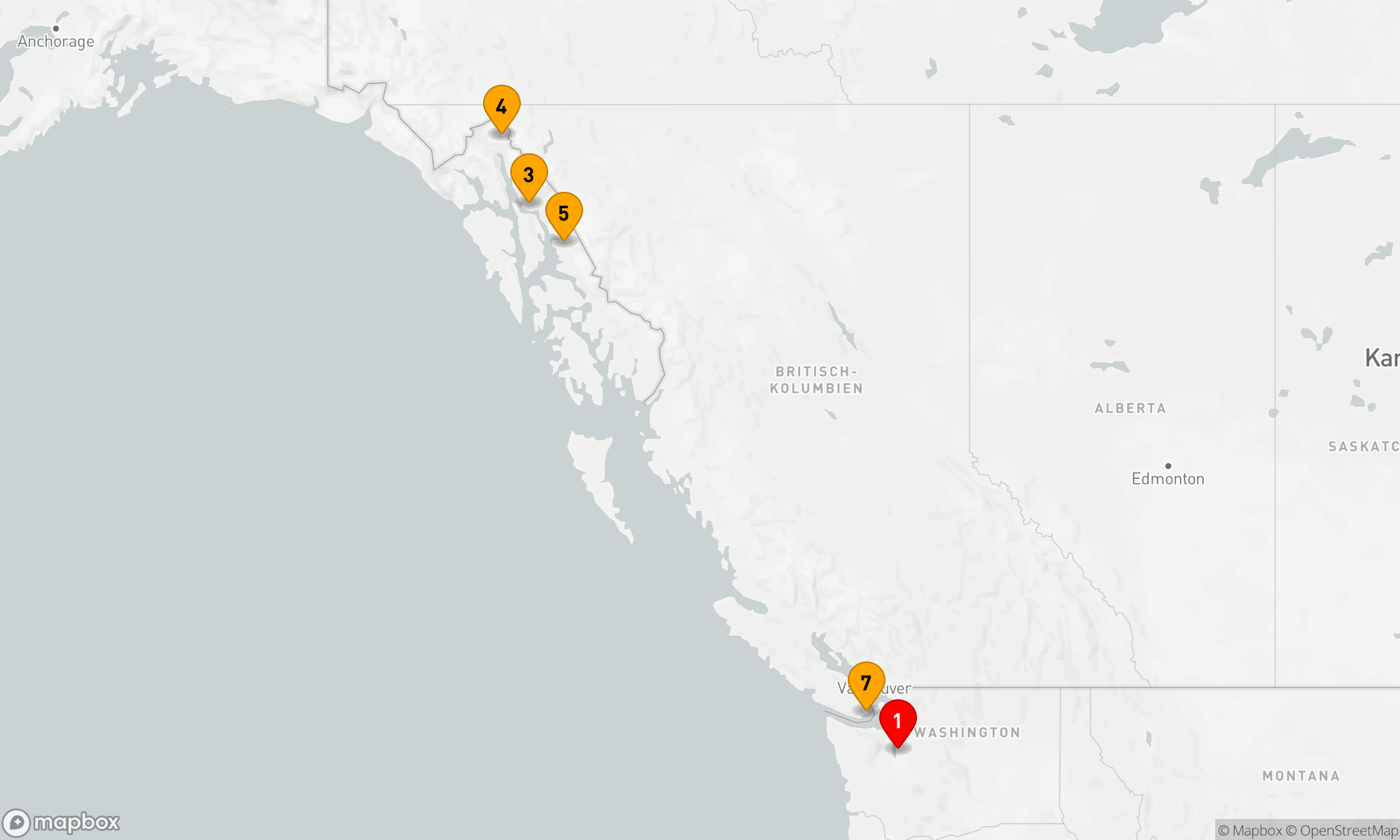 Route 7 Nächte - ALASKA ABENTEUER KREUZFAHRT