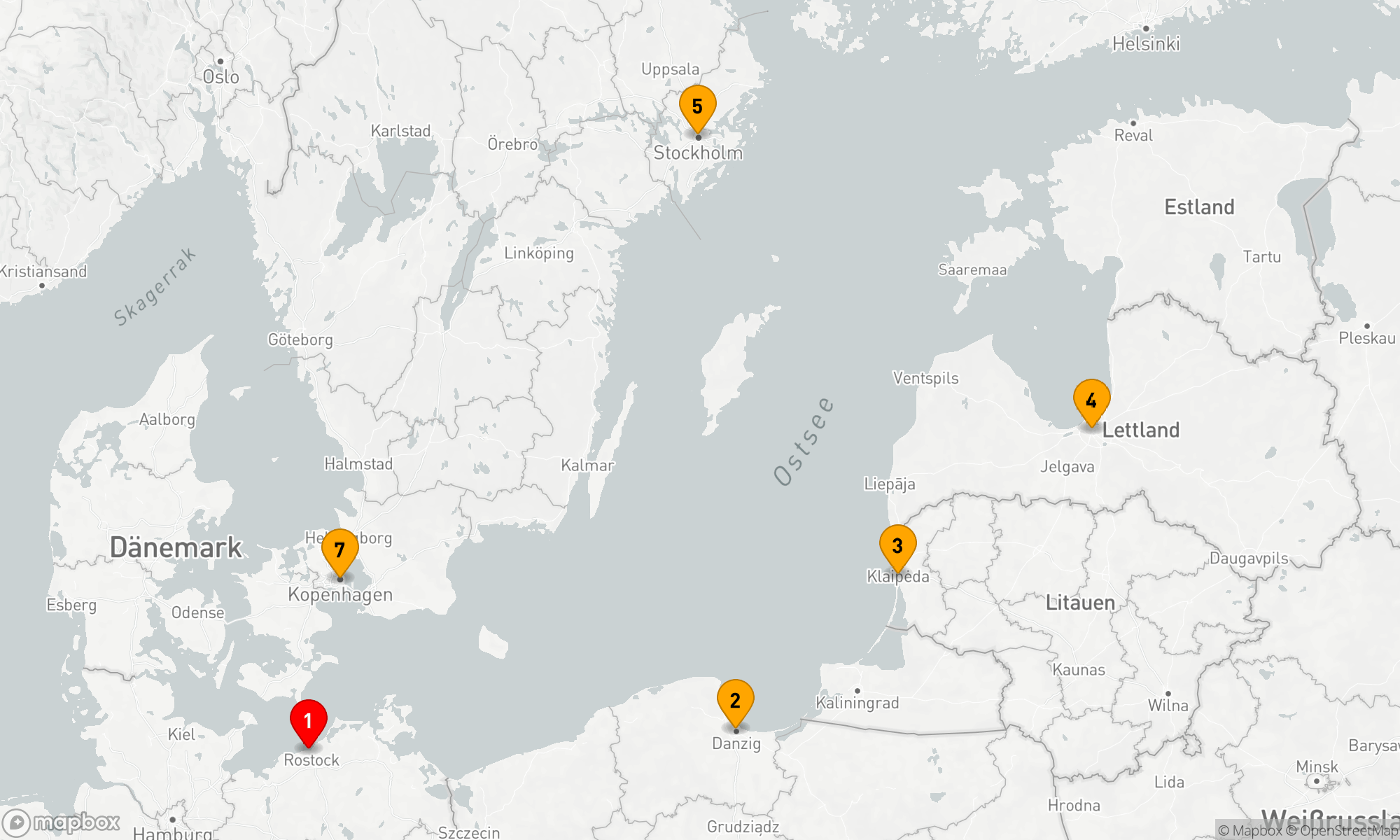 Route 7 Nächte - Ostseezauber und nordische Metropolen
