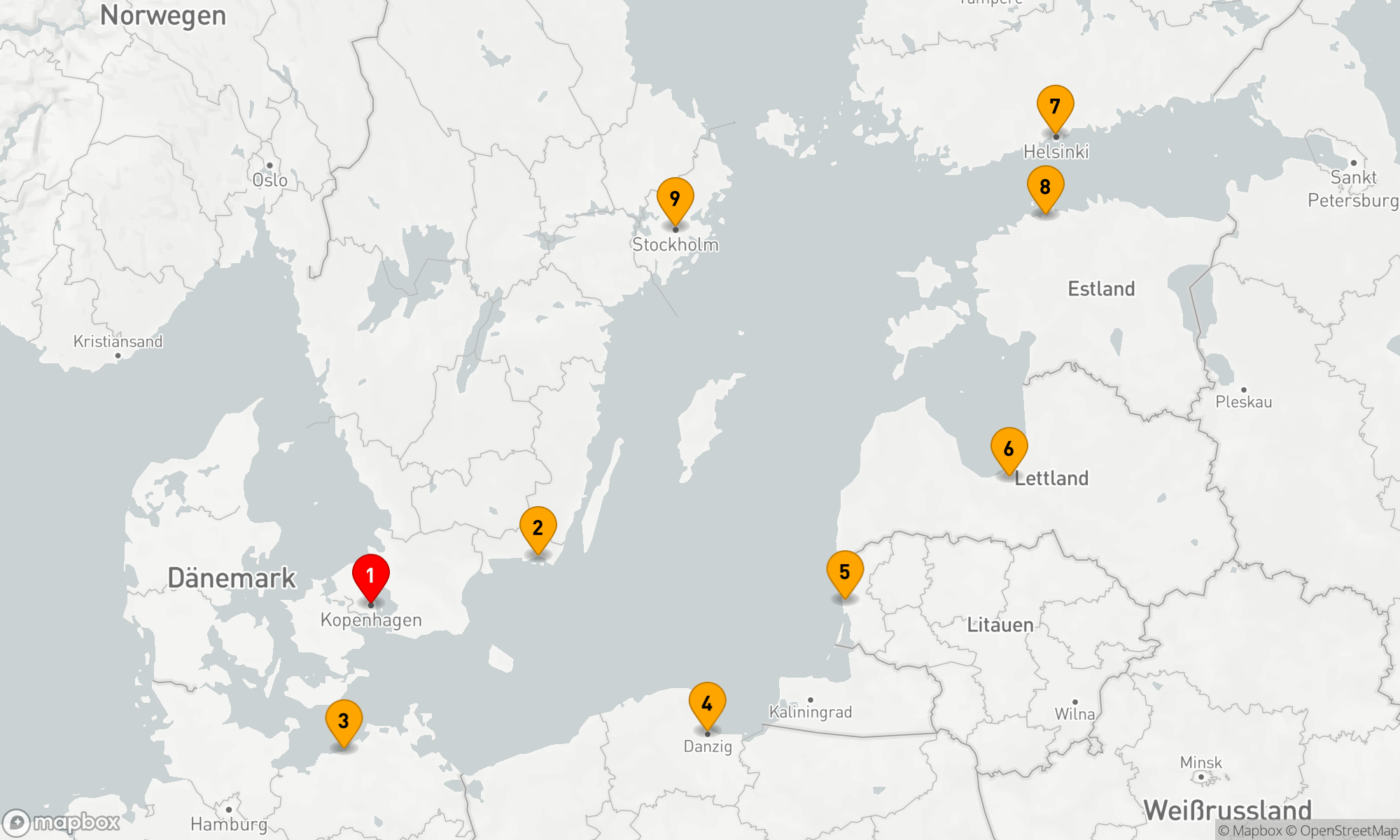 Route 11 Nächte - Ostseeschätze: Entdeckungstour der nordischen Metropolen