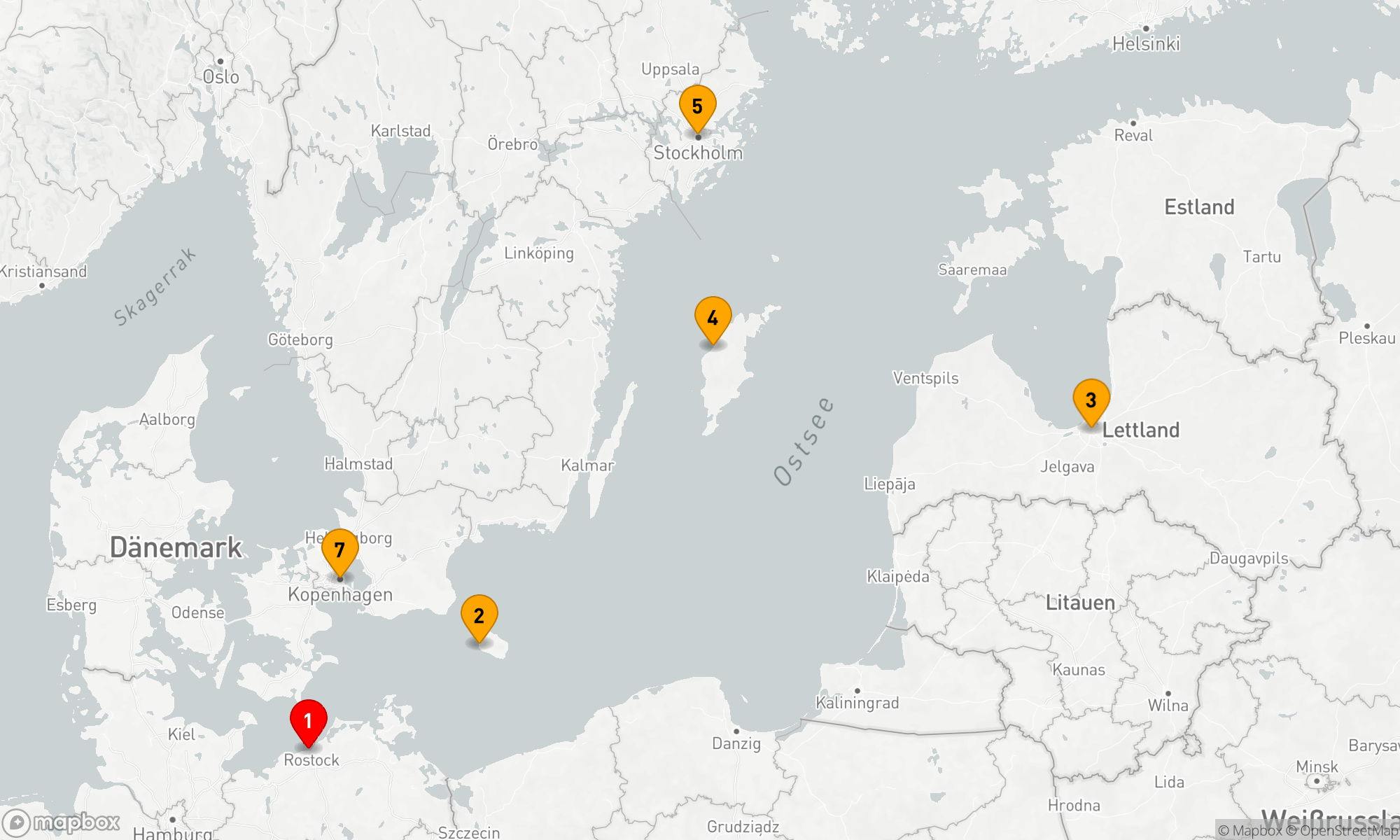 Route 7 Nächte - Ostseezauber und nordische Metropolen