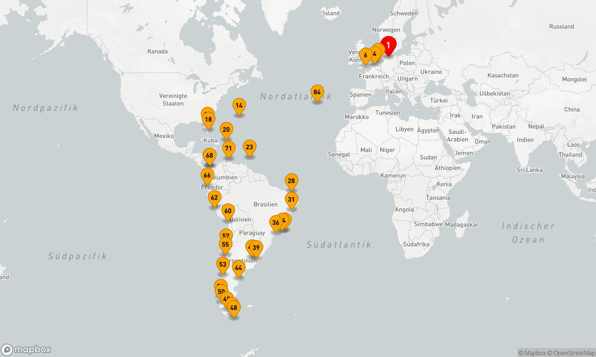 Route 90 Nächte - Südamerikareise ab/bis Hamburg (H702E)