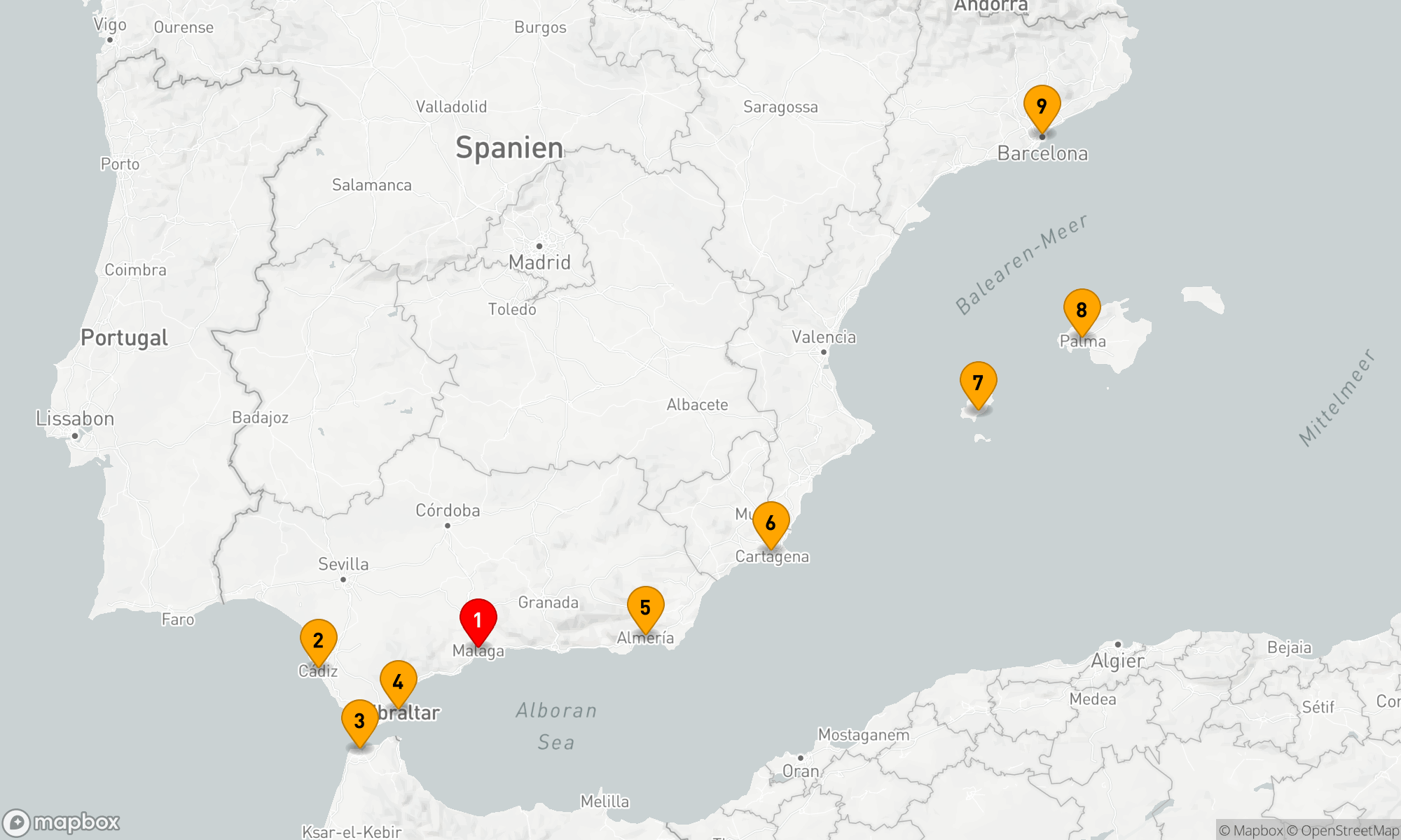 Route 8 Nächte - VIVA ESPANA