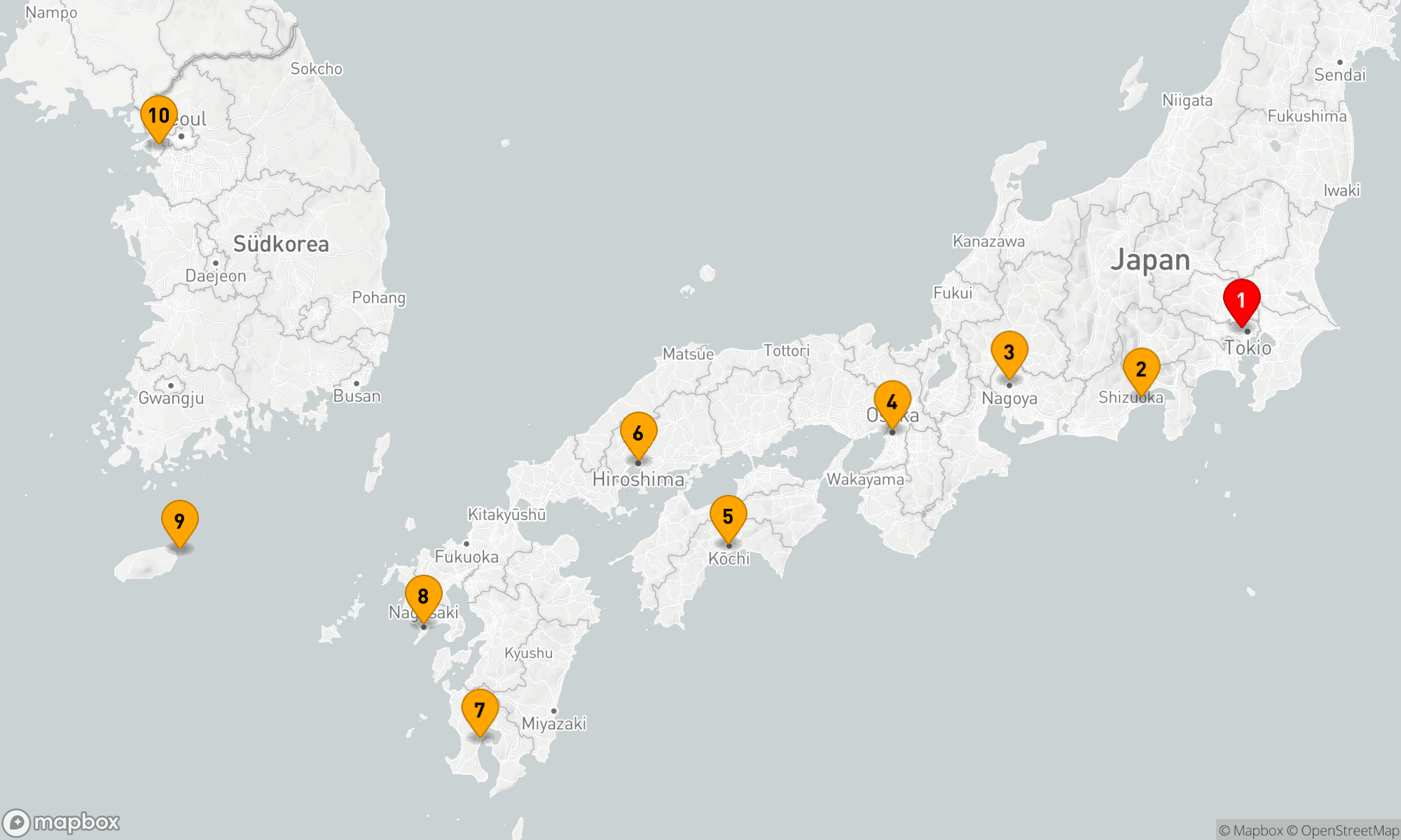 Route 9 Nächte - ASIEN - JAPAN