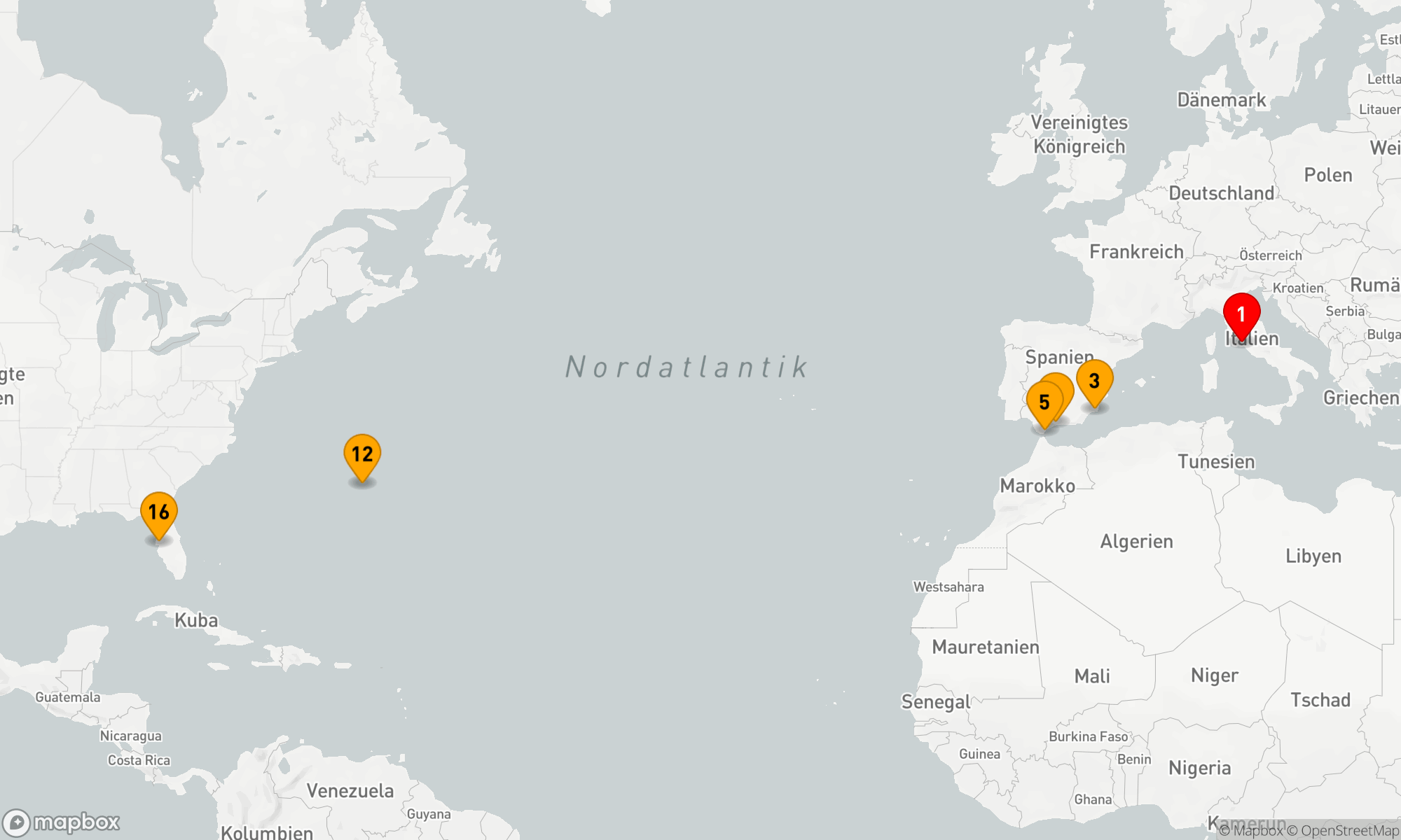 Route 15 Nächte - KARNEVALSREISEN - TRANSATLANTISCH