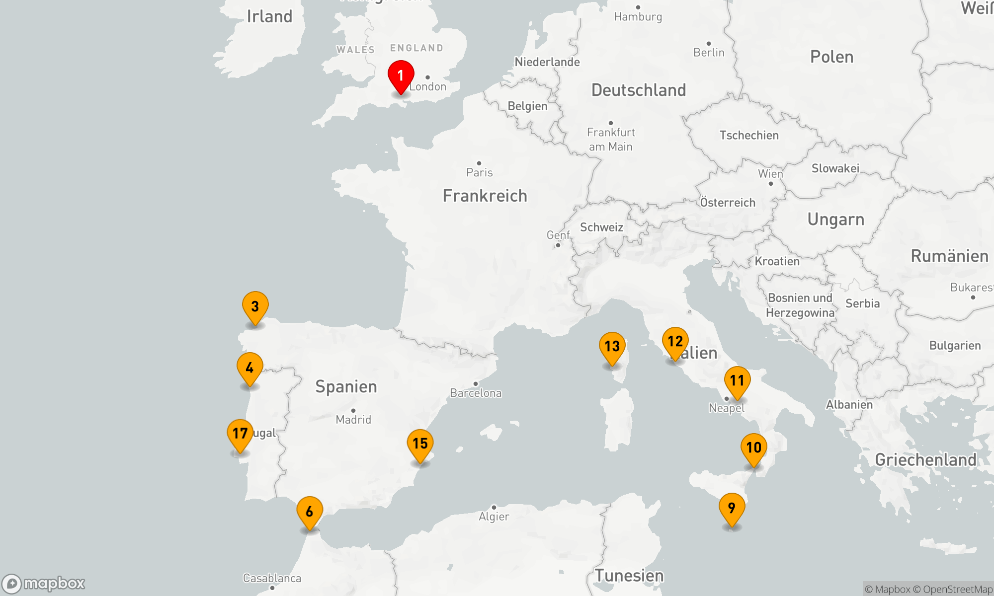 Route 19 Nächte - ENTDECKUNG DES WESTLICHEN MITTELMEERS