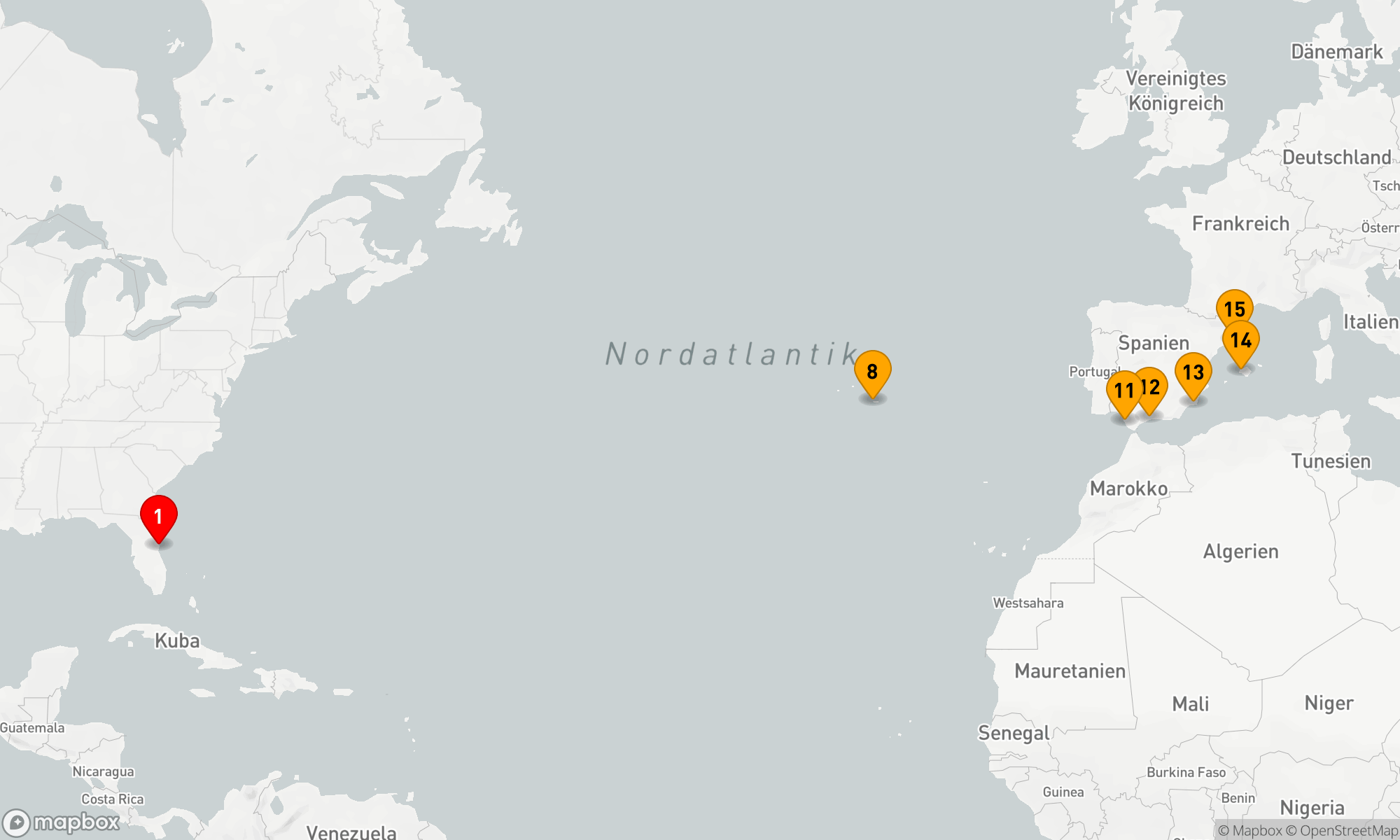 Route 14 Nächte - SPANIEN & PORTUGAL TRANSATLANTIK