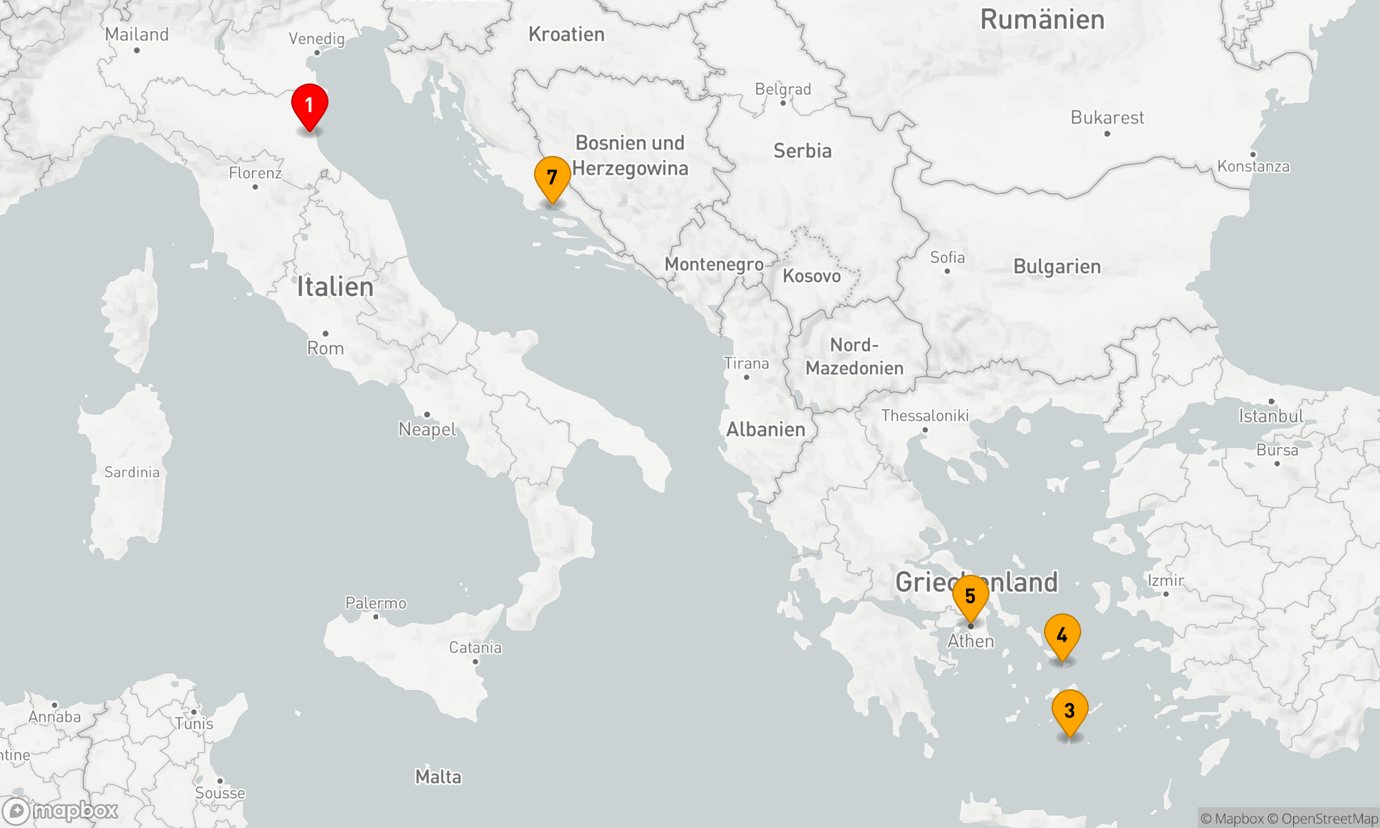 Route 7 Nächte - KREUZFAHRT ZU DEN GRIECHISCHEN INSELN