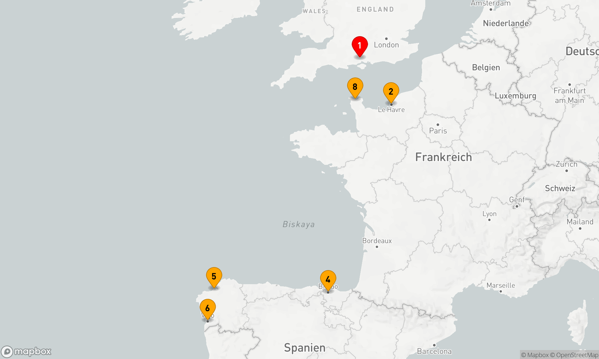 Route 8 Nächte - SPANIEN & FRANKREICH KREUZFAHRT