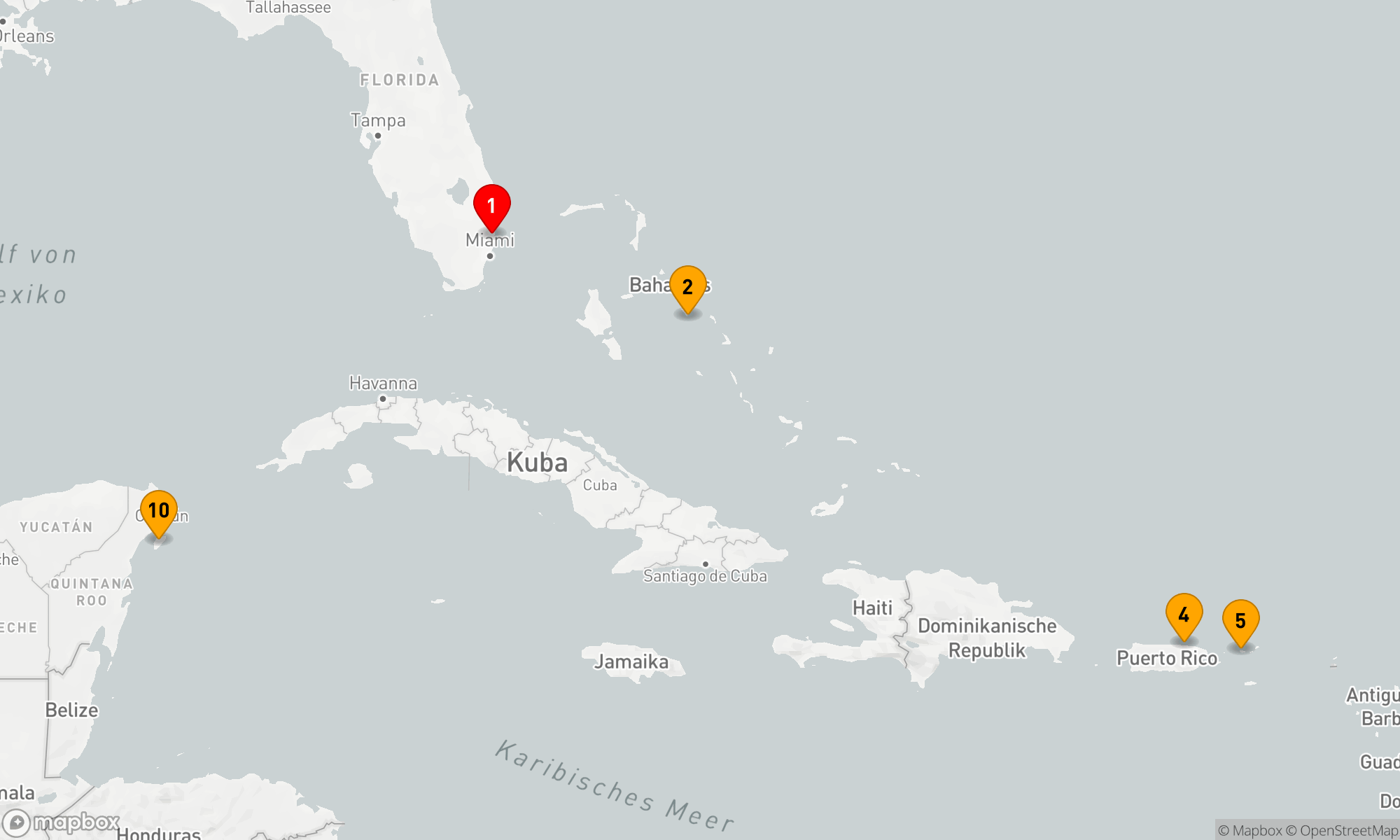 Route 11 Nächte - Karibik Ost/West Abenteurer