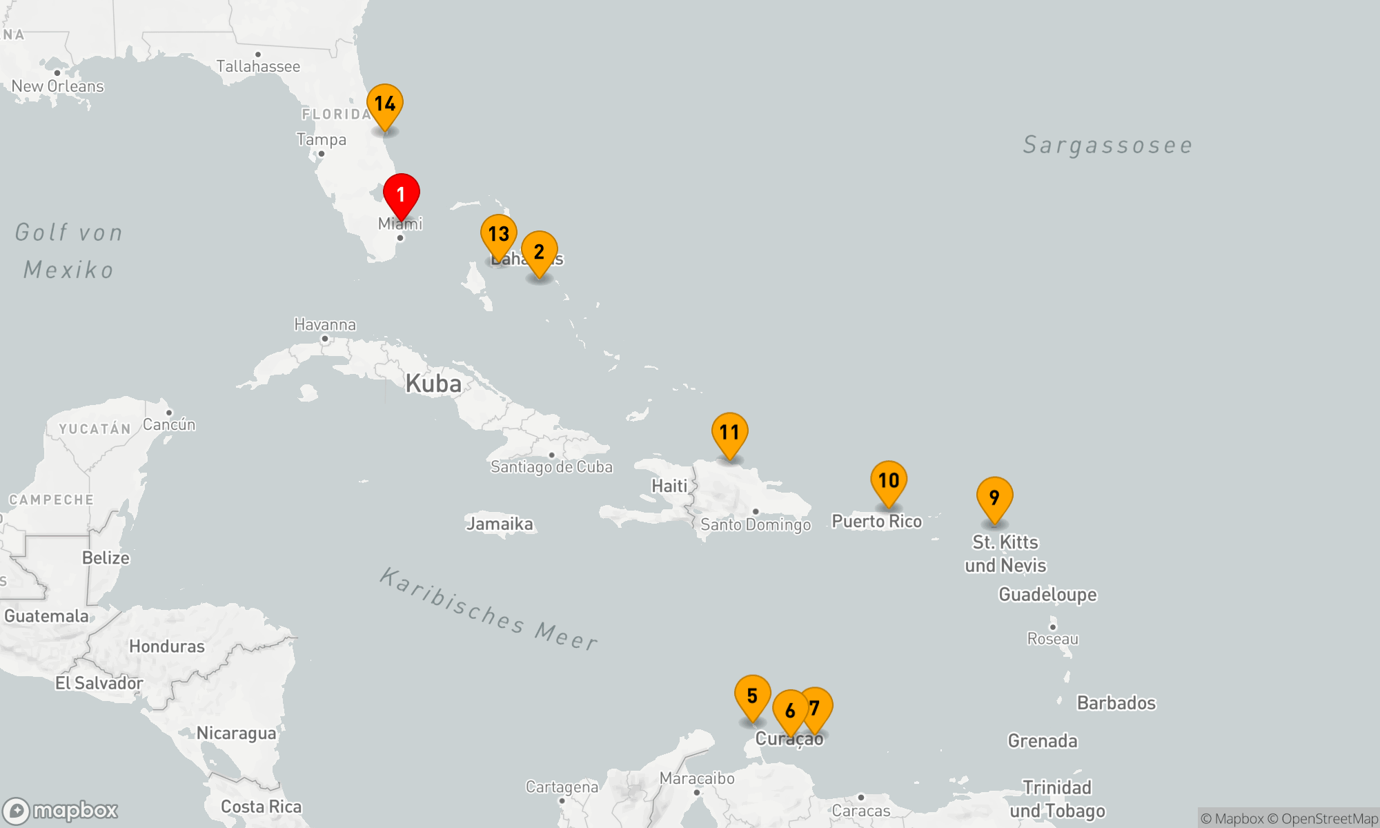 Route 13 Nächte - Südliche Karibik-Insulaner