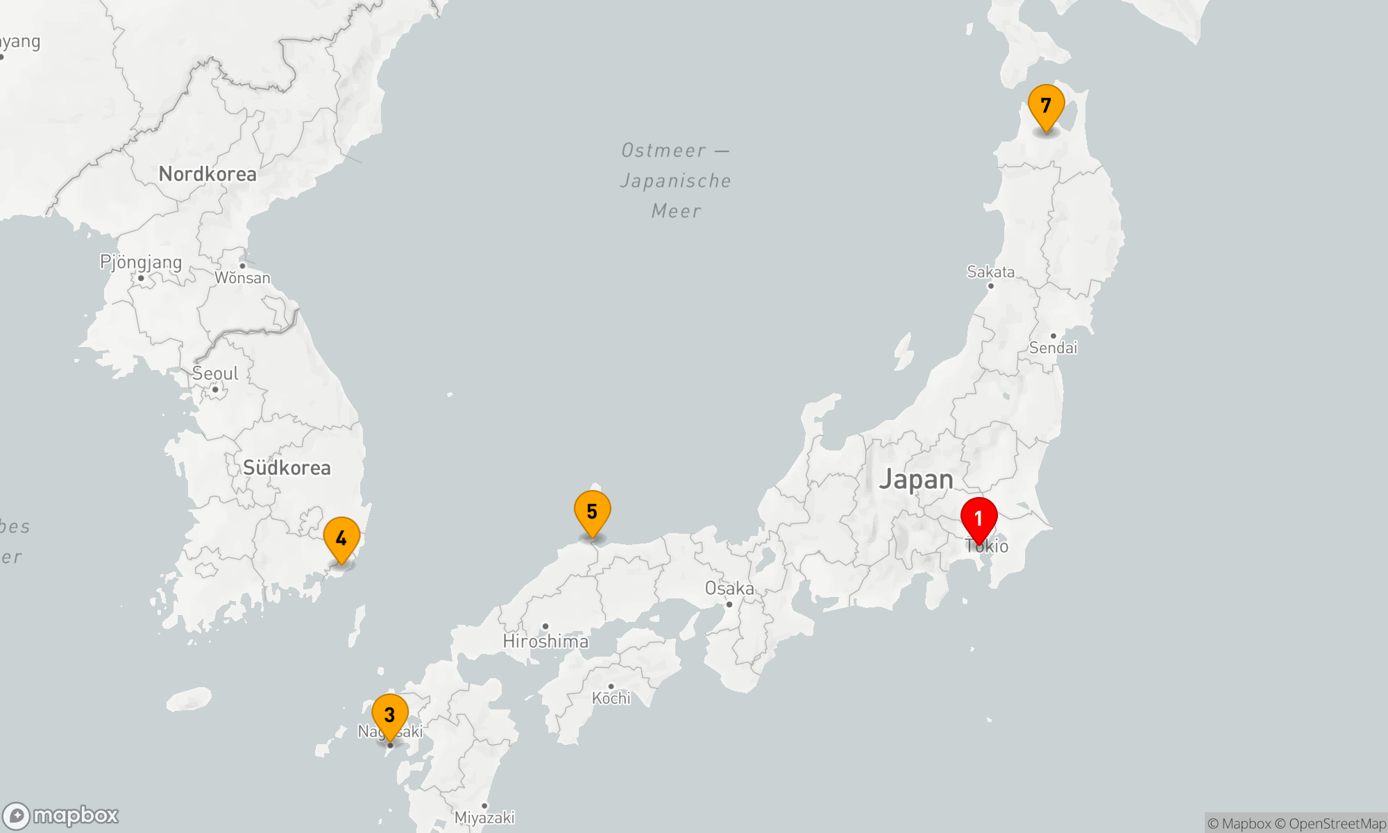 Route 8 Nächte - Japanisches Meer