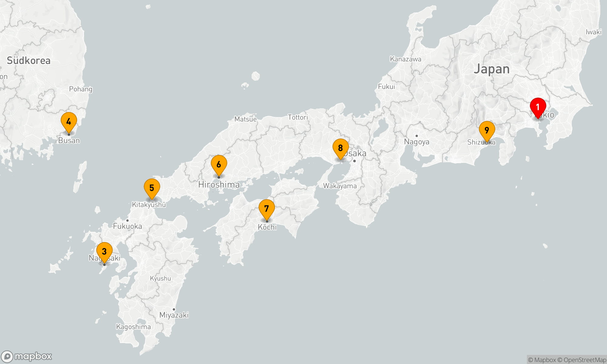 Route 9 Nächte - Japan-Forscher