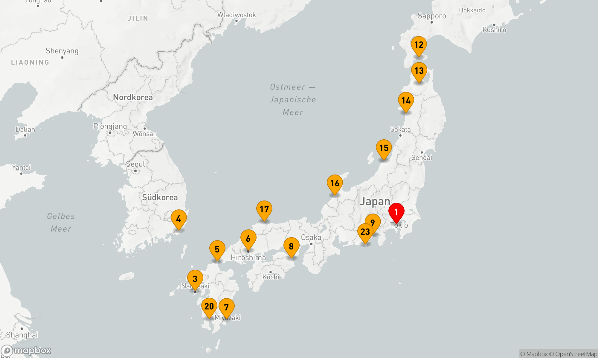 Route 23 Nächte - Grand Circle Japan mit Herbstlaub