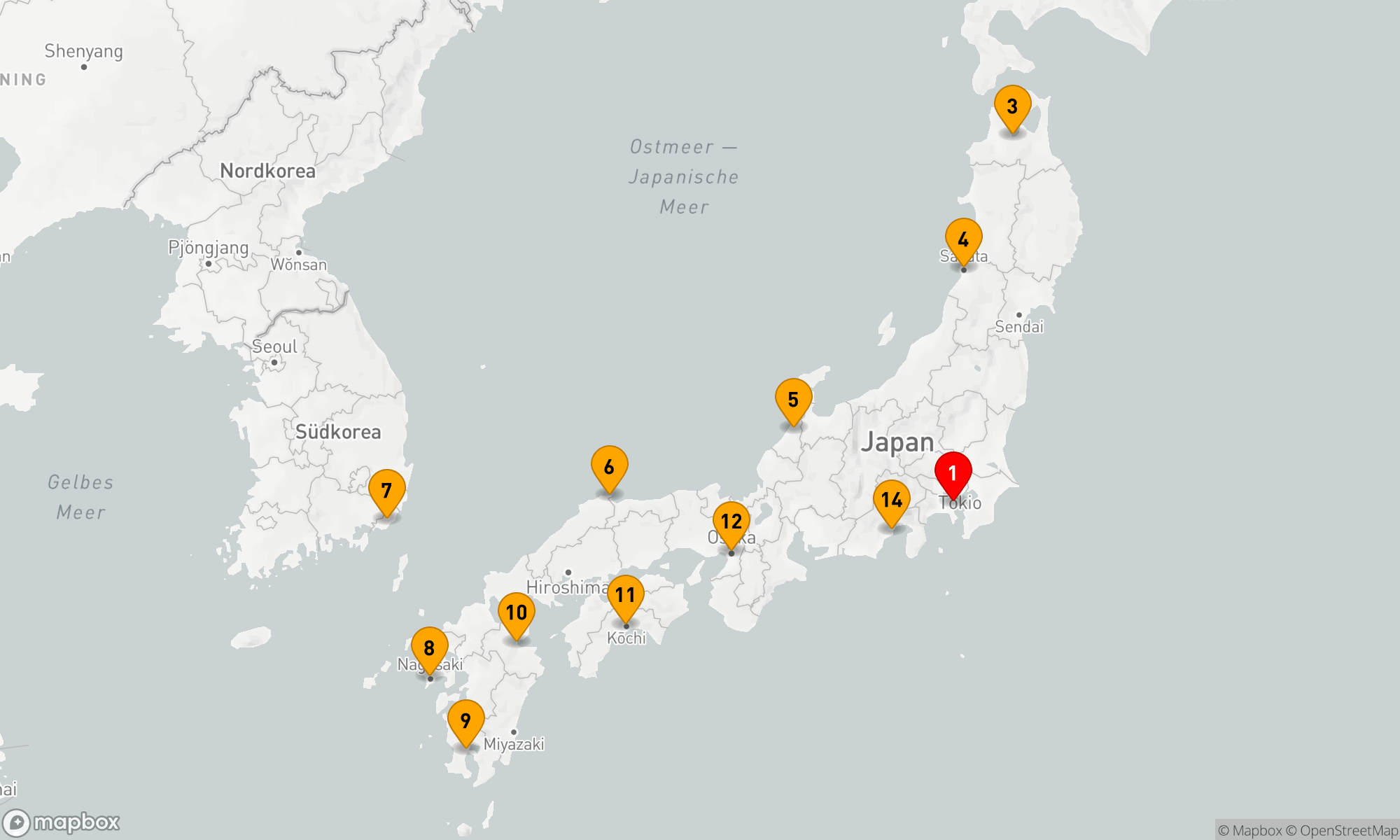 Route 14 Nächte - Grand Japan mit Herbstlaub