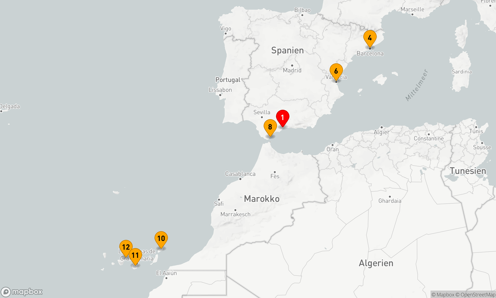 Route 11 Nächte - NEUJAHR IN SPANIEN UND AUF DEN KANARISCHEN INSELN