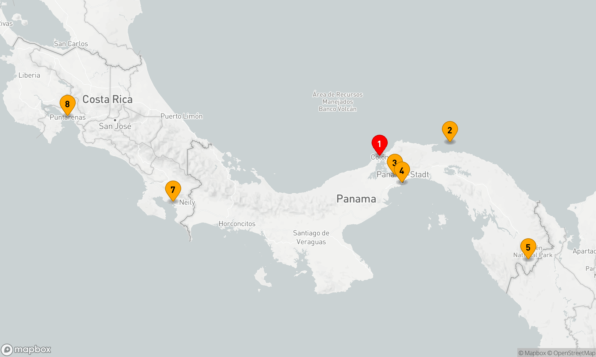 Route 7 Nächte - Panamakanal und die Juwelen Mittelamerikas