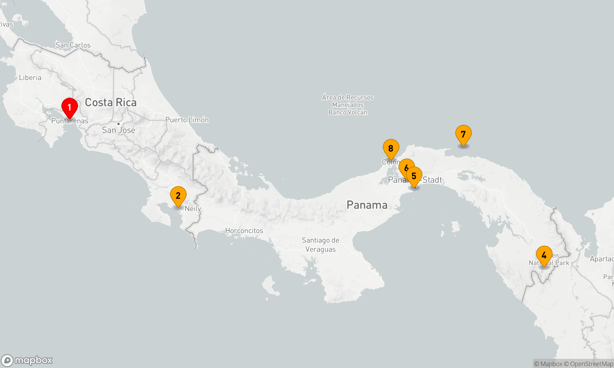 Route 7 Nächte - Panamakanal und die Juwelen Mittelamerikas