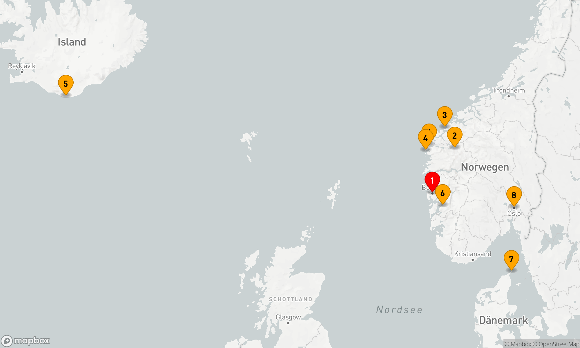 Route 7 Nächte - Fjord-Entdeckungsreise Norwegens 